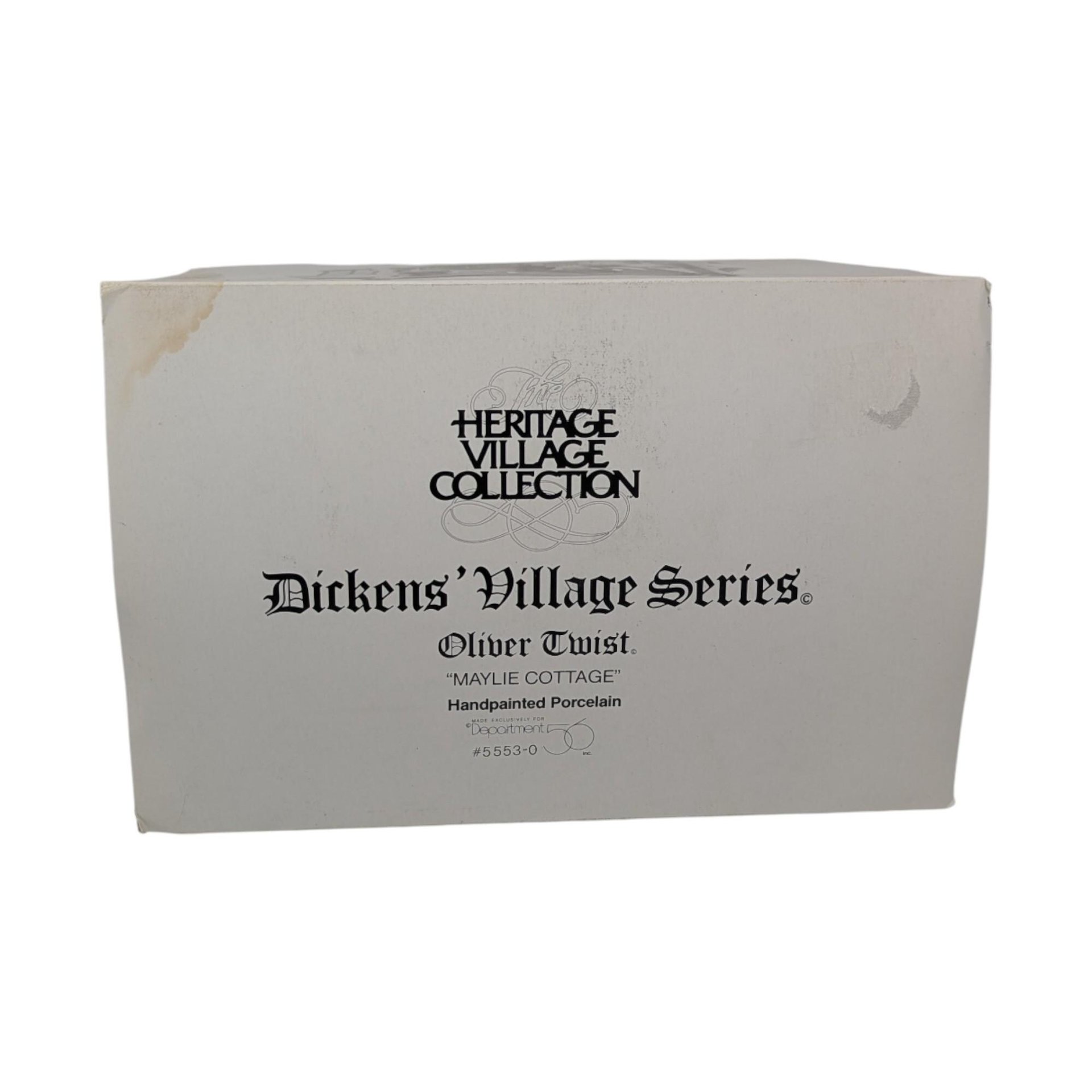 Vintage 1990 Maylie Cottage: Dept 56 Dickens Village House