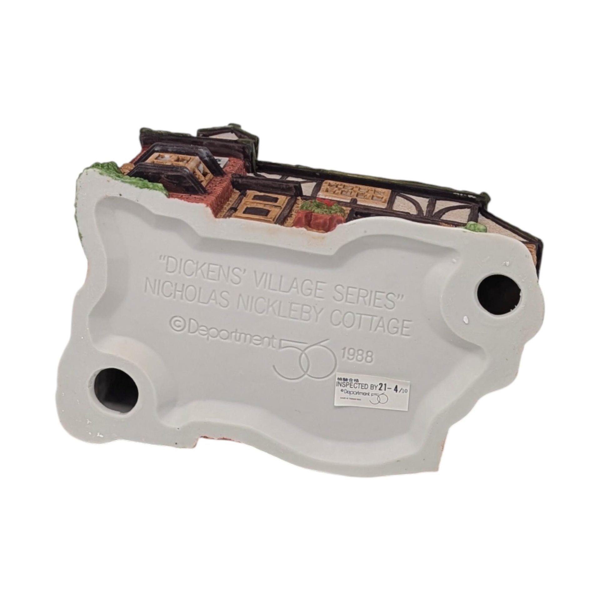 Vintage 1988 Nicholas Nickleby Cottage: Dept 56 Dickens Village House