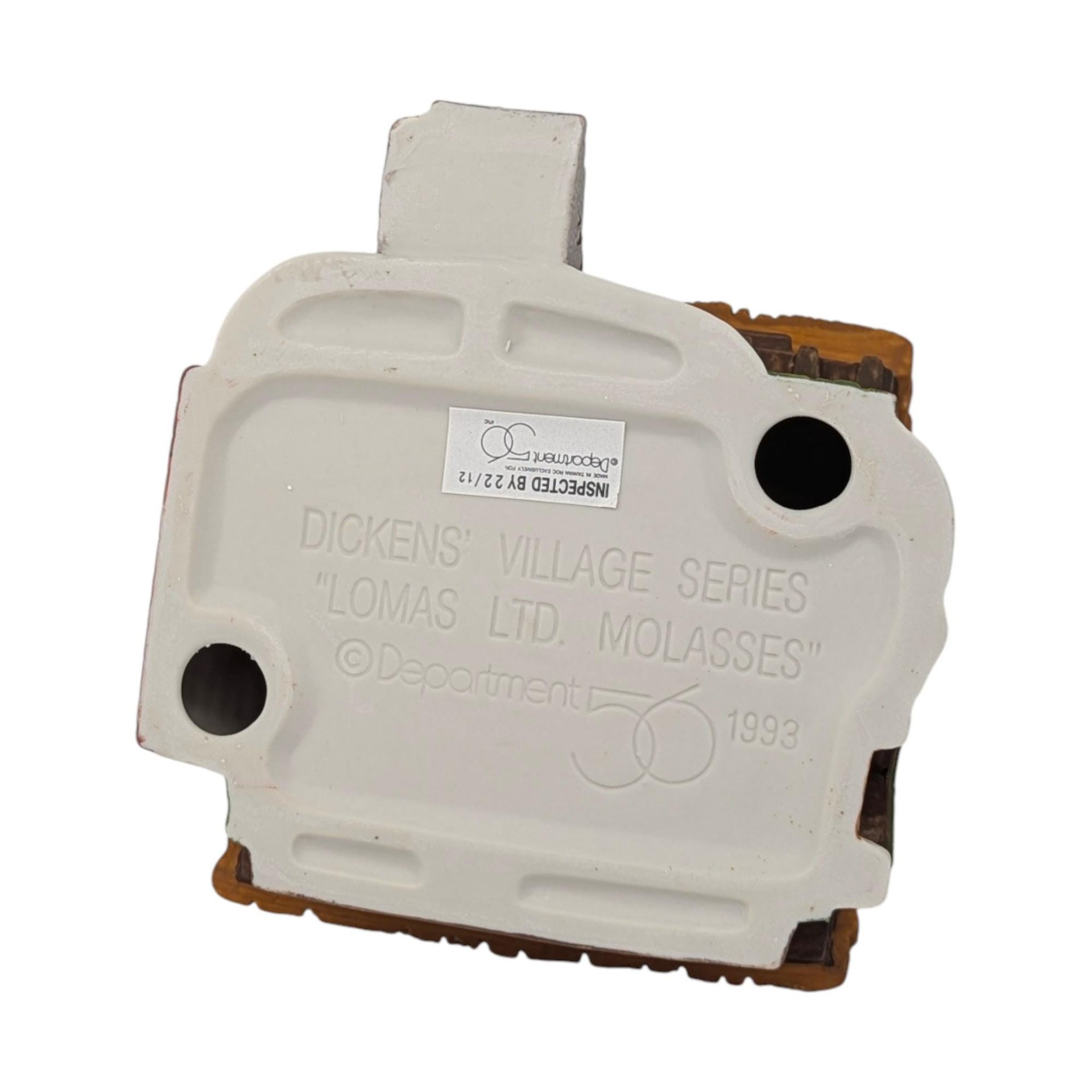 Vintage 1993 Dept 56 Lomas Ltd Molasses: Dickens Village Series Cottage