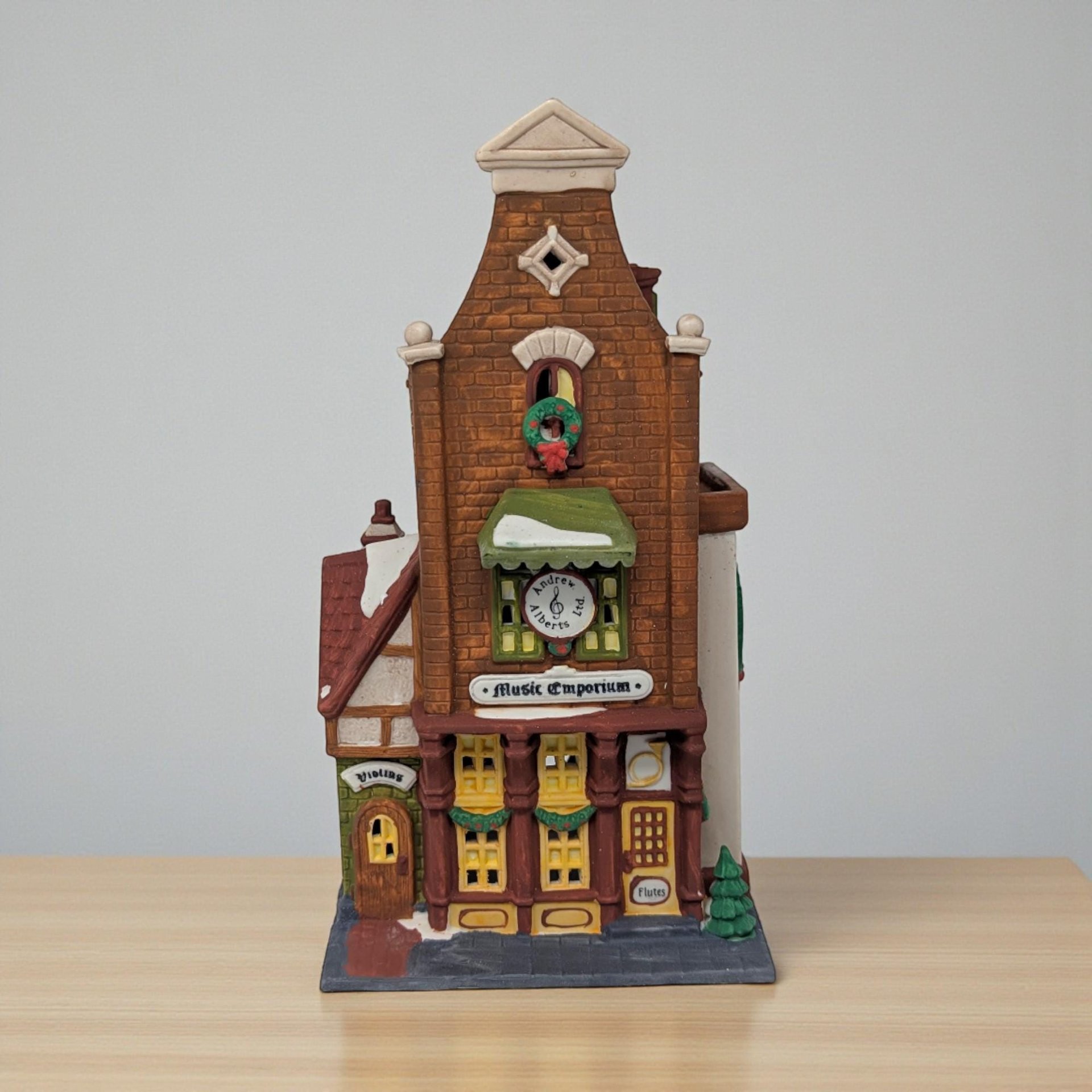 Vintage 1992 Dept 56 Music Emporium: Christmas in the City Village Building