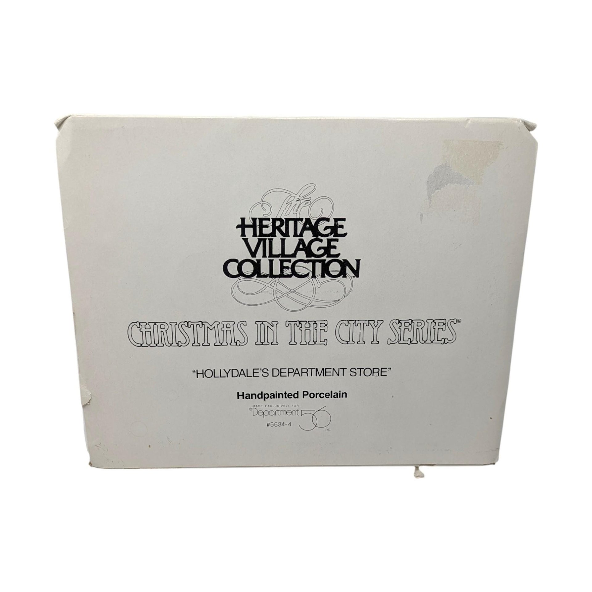 Vintage 1991 Hollydale's Department Store: Dept 56 Christmas in the City Building