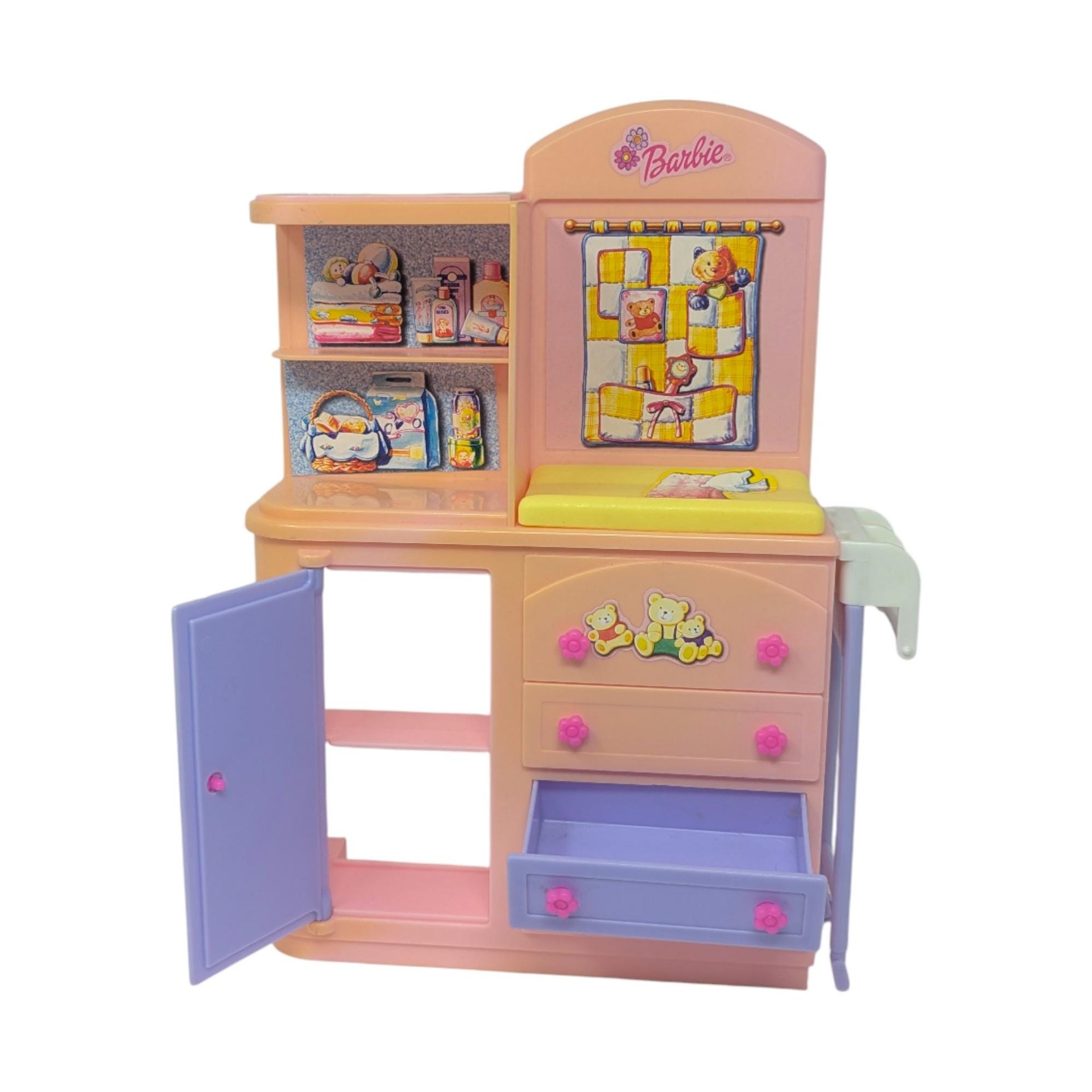 Vintage 90s Mattel Barbie Baby Care Changing Station: Dollhouse Nursery Furniture