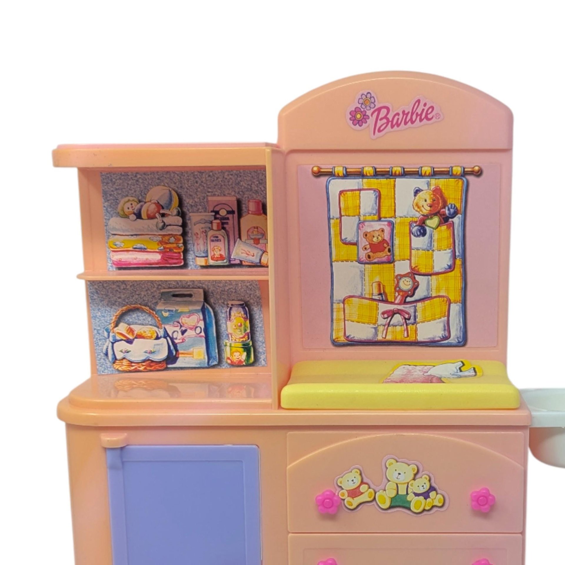 Vintage 90s Mattel Barbie Baby Care Changing Station: Dollhouse Nursery Furniture