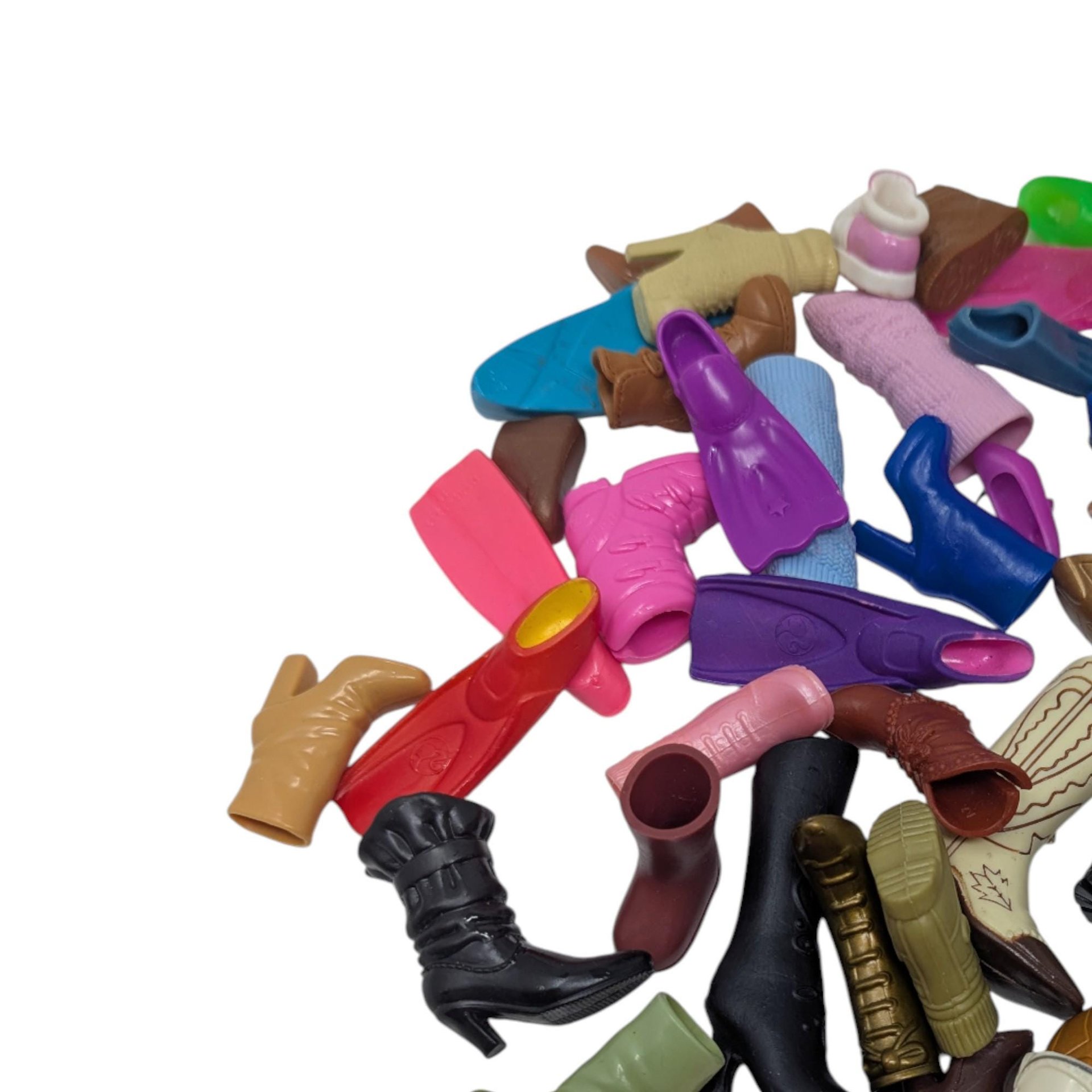 Vintage Barbie Doll Shoe and Boot Lot: Mixed Accessory Grab Bag for Fashion Dolls