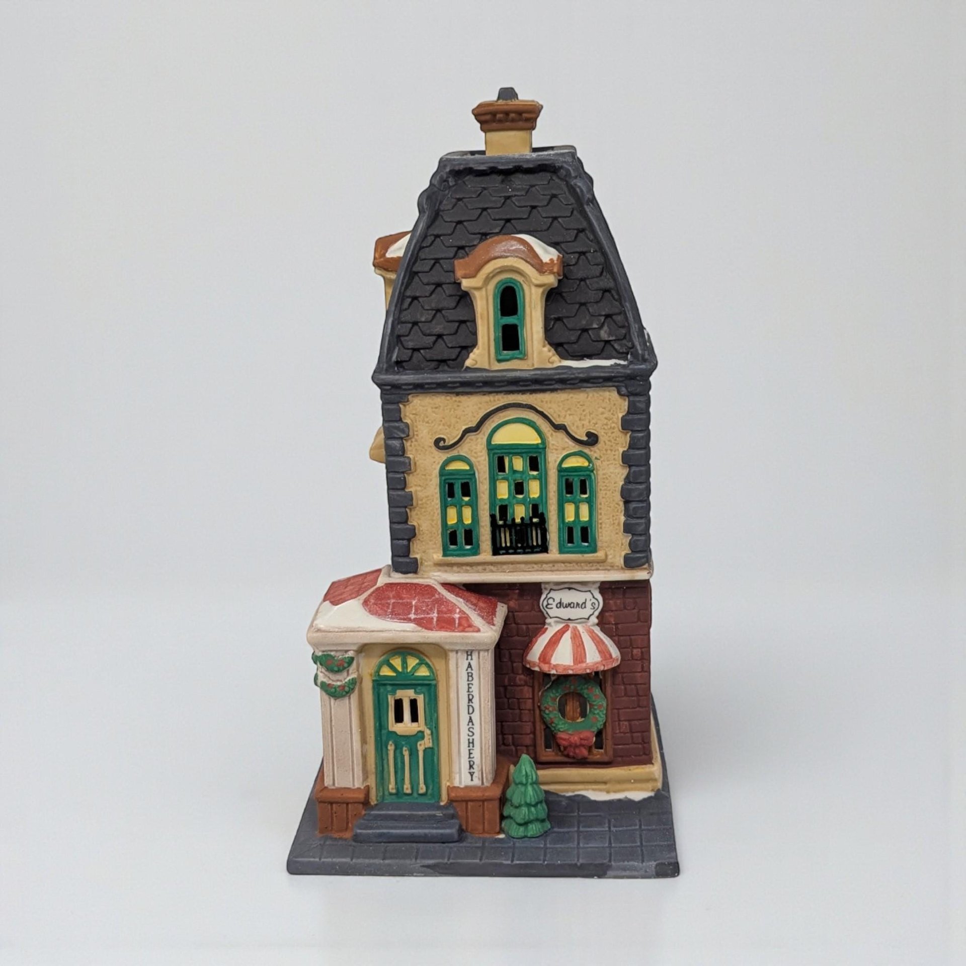 Vintage 1992 Dept 56 Haberdashery Shop: Christmas in the City Village Collection