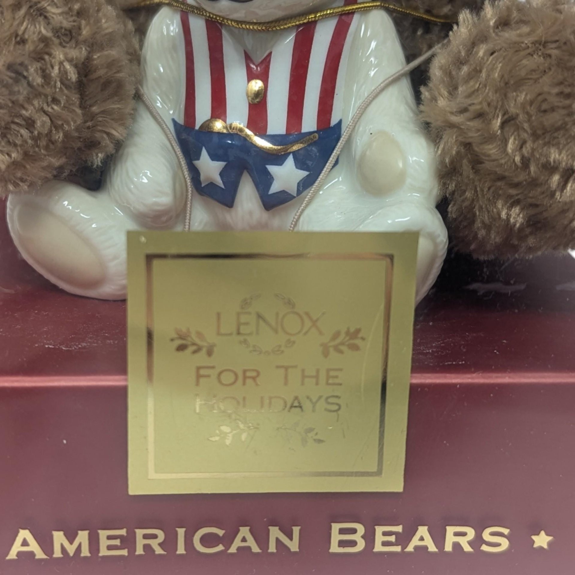Vintage 1989 Lenox 100th Anniversary American Bears Set: New in Box Porcelain & Plush