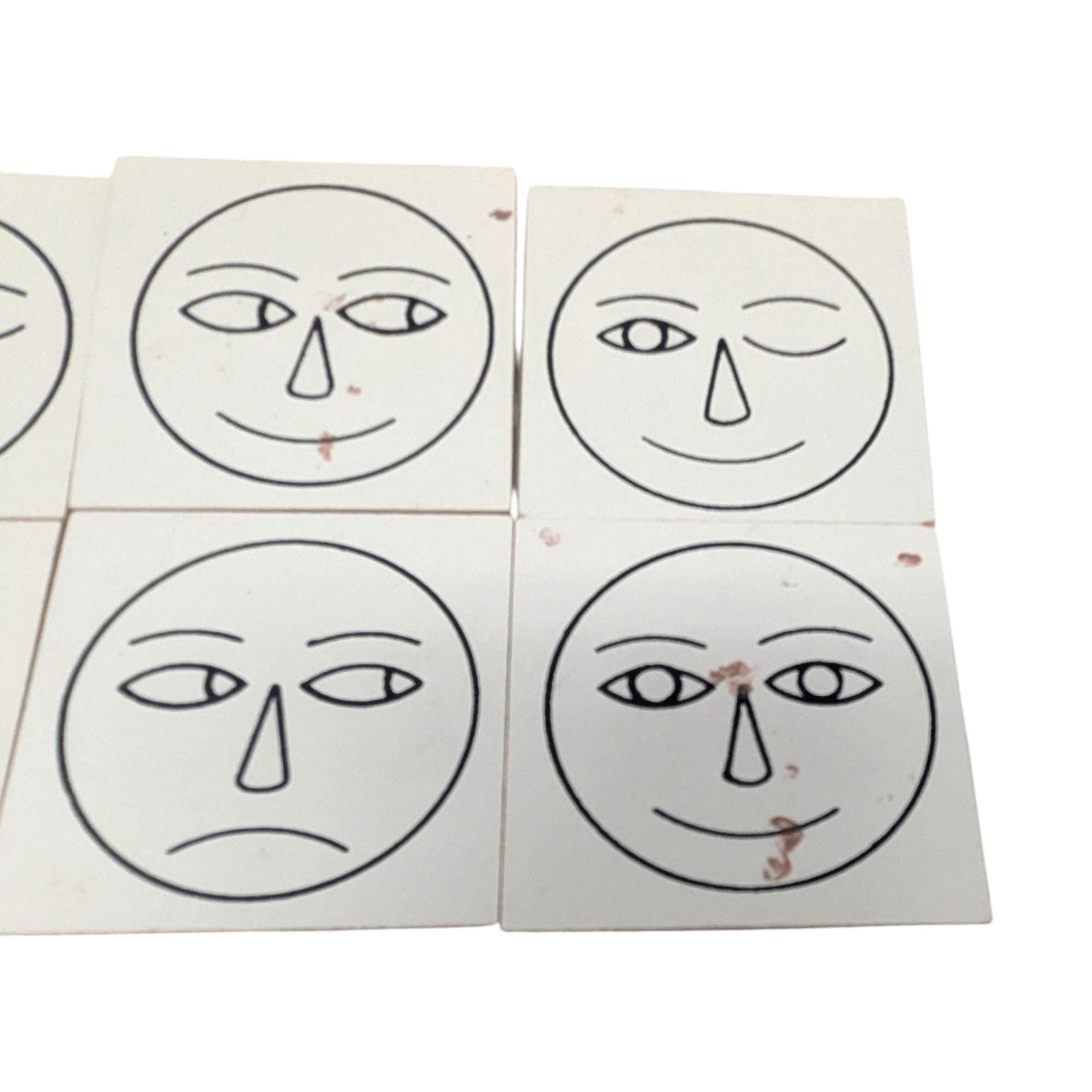 Vintage Creative Playthings Face Matching Game J0480: Mid-Century Wood Learning Toy