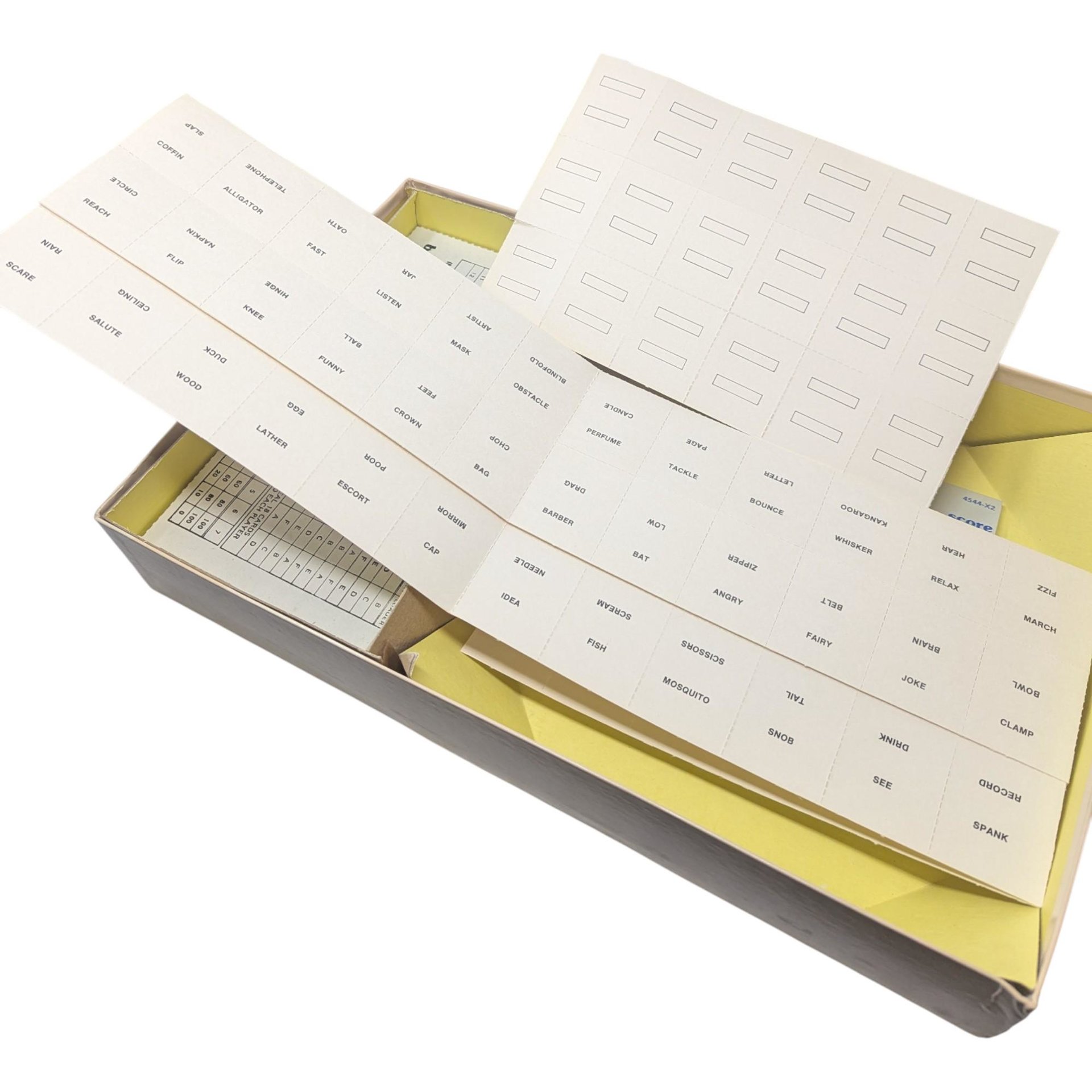 Vintage 1975 Body Language Game: Milton Bradley Pantomime Party Word Game