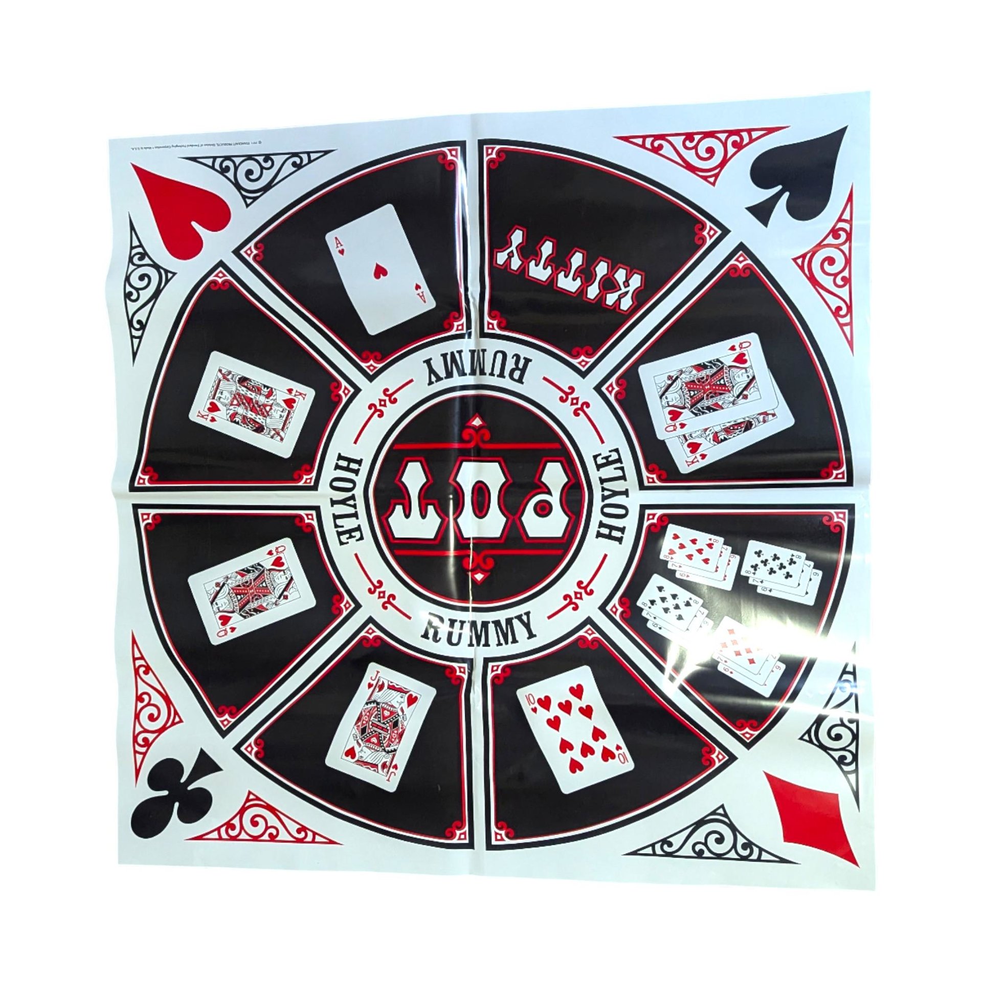 Vintage 1979 Rummy by Hoyle Game: Sealed Chips Plastic Mat Card Game