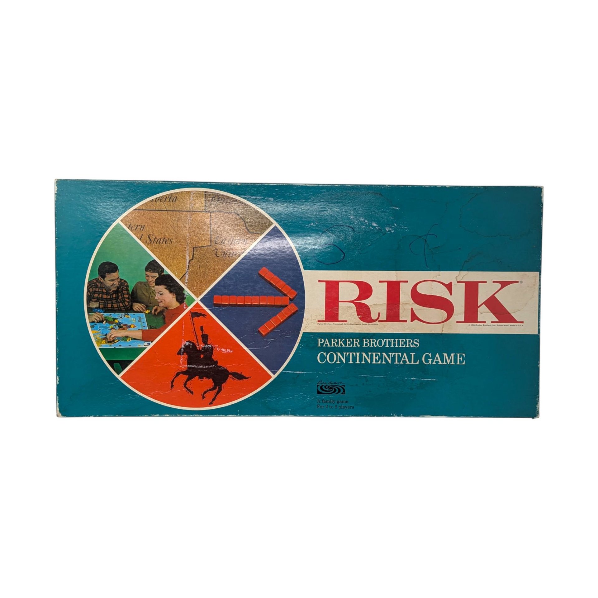 Vintage 1968 Risk Board Game: Parker Brothers Continental Strategy Game