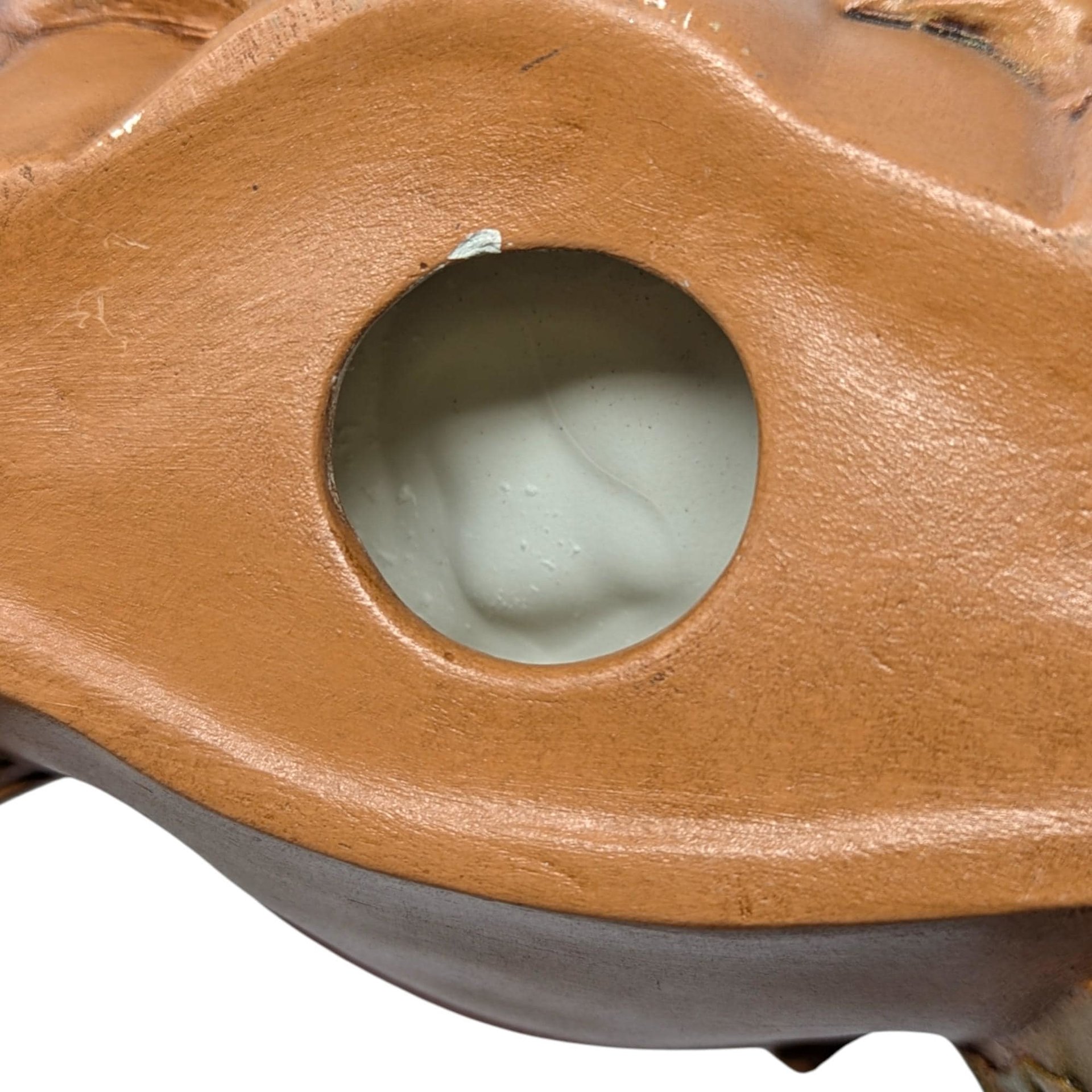 Vintage Nativity Wreath: Ceramic Handpainted Christmas Wall Decor