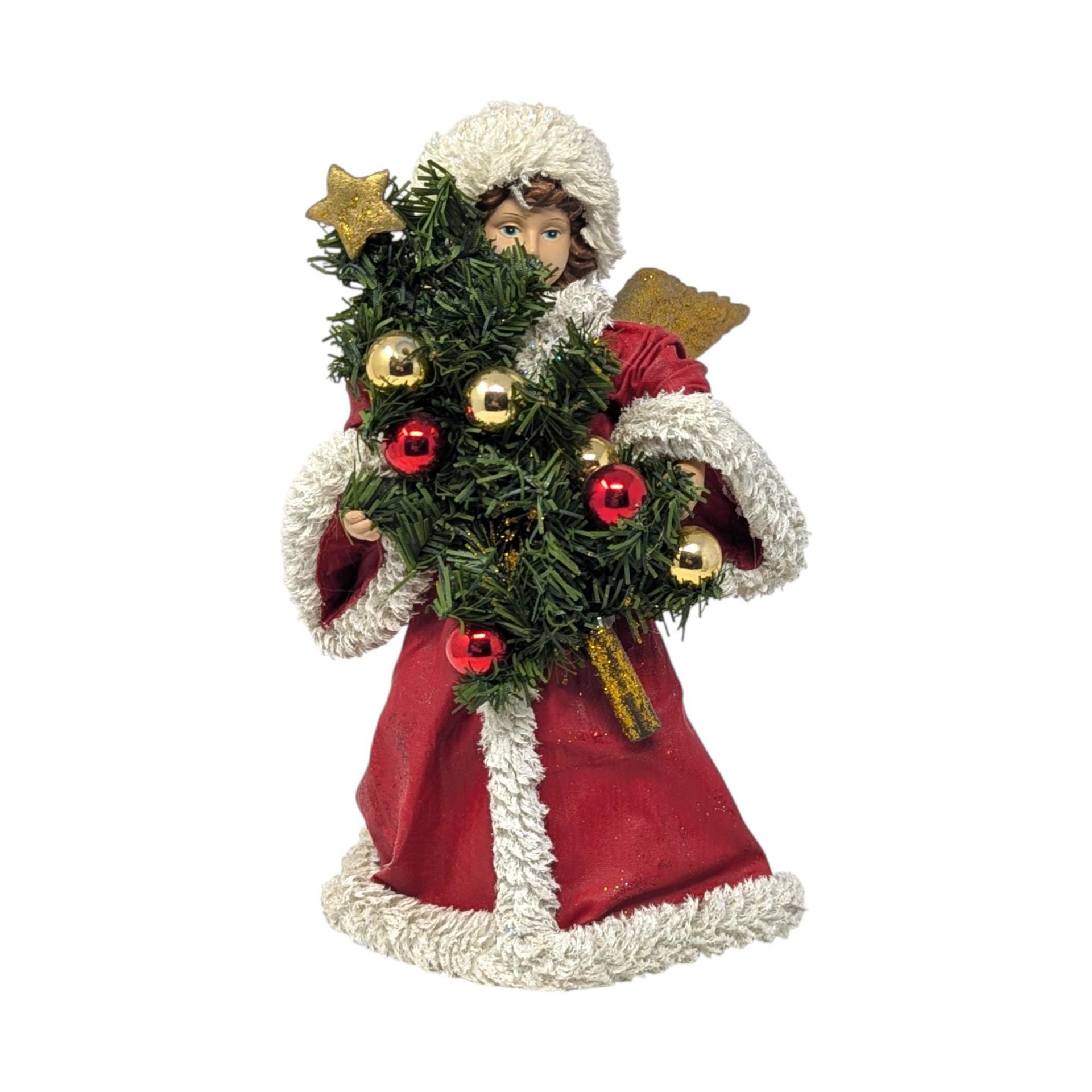 Vintage Small Christmas Angel Tree Topper Figurine