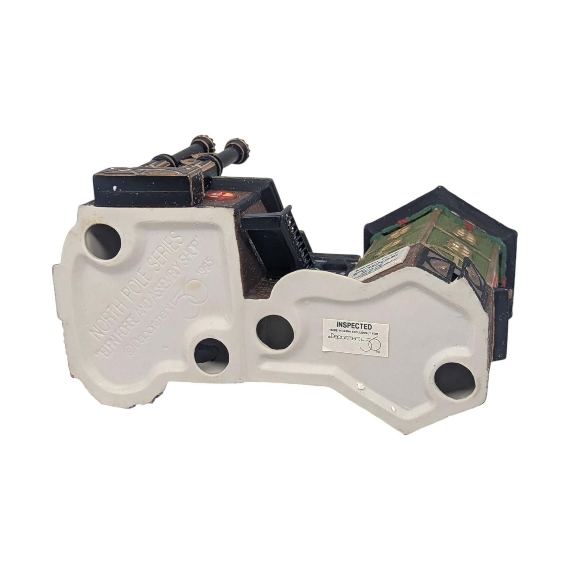 Vintage 1995 Elfin Forge & Assembly Shop: Dept 56 North Pole Village Lighted House