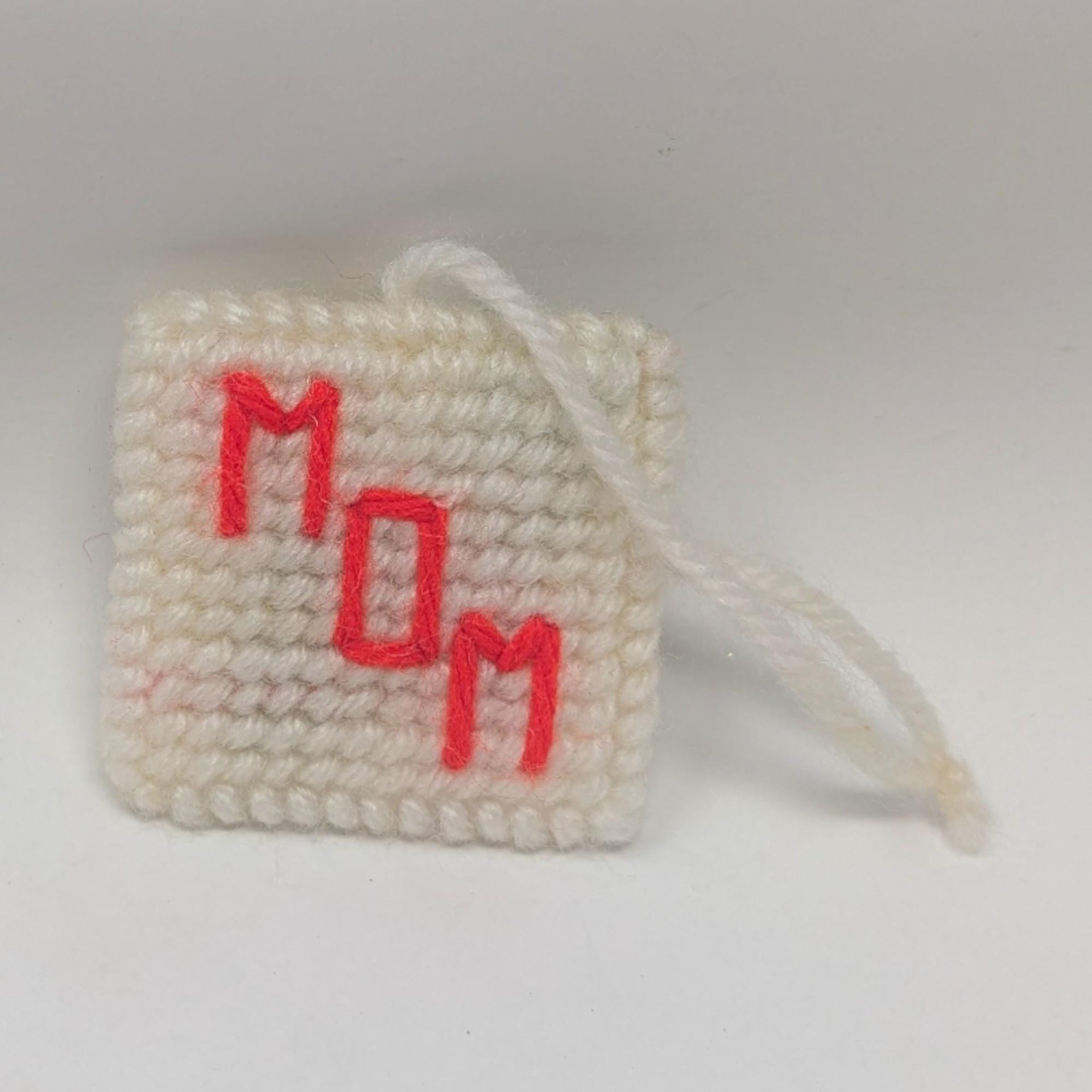 Vintage Handmade Plastic Canvas Ornaments: Needlepoint Christmas Decor Set