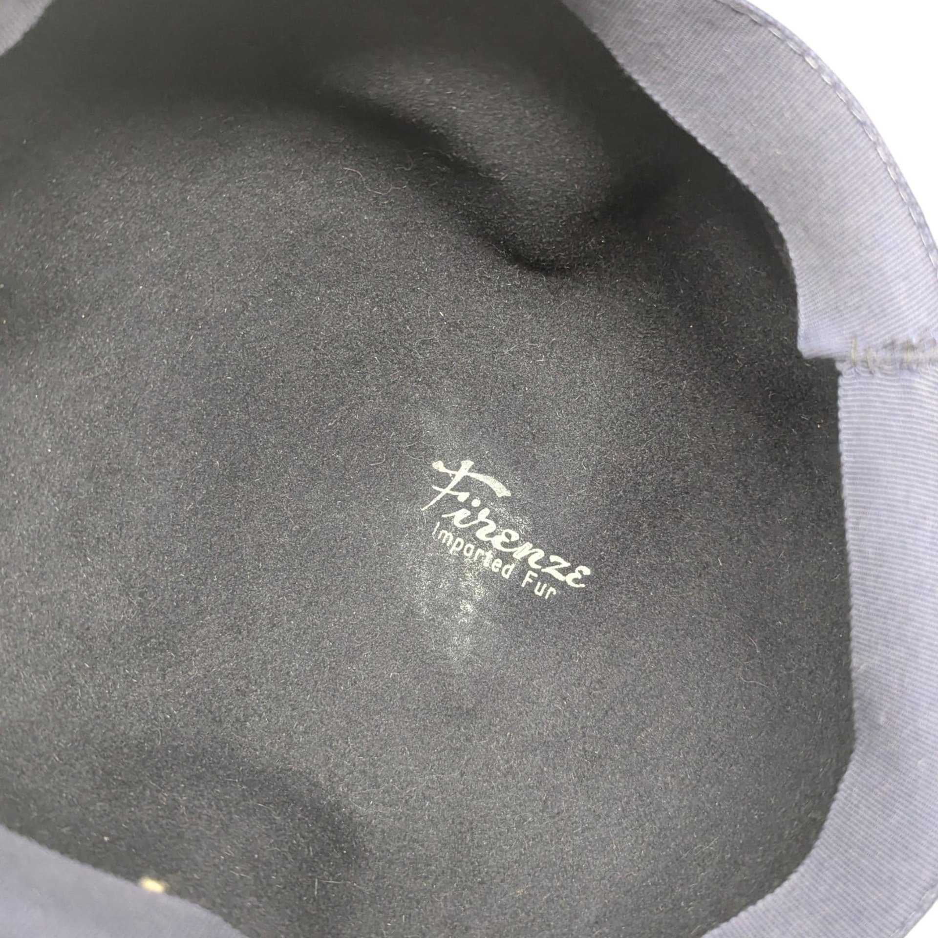 Vintage Dark Blue Wool Felt Cloche Hat: Firenze