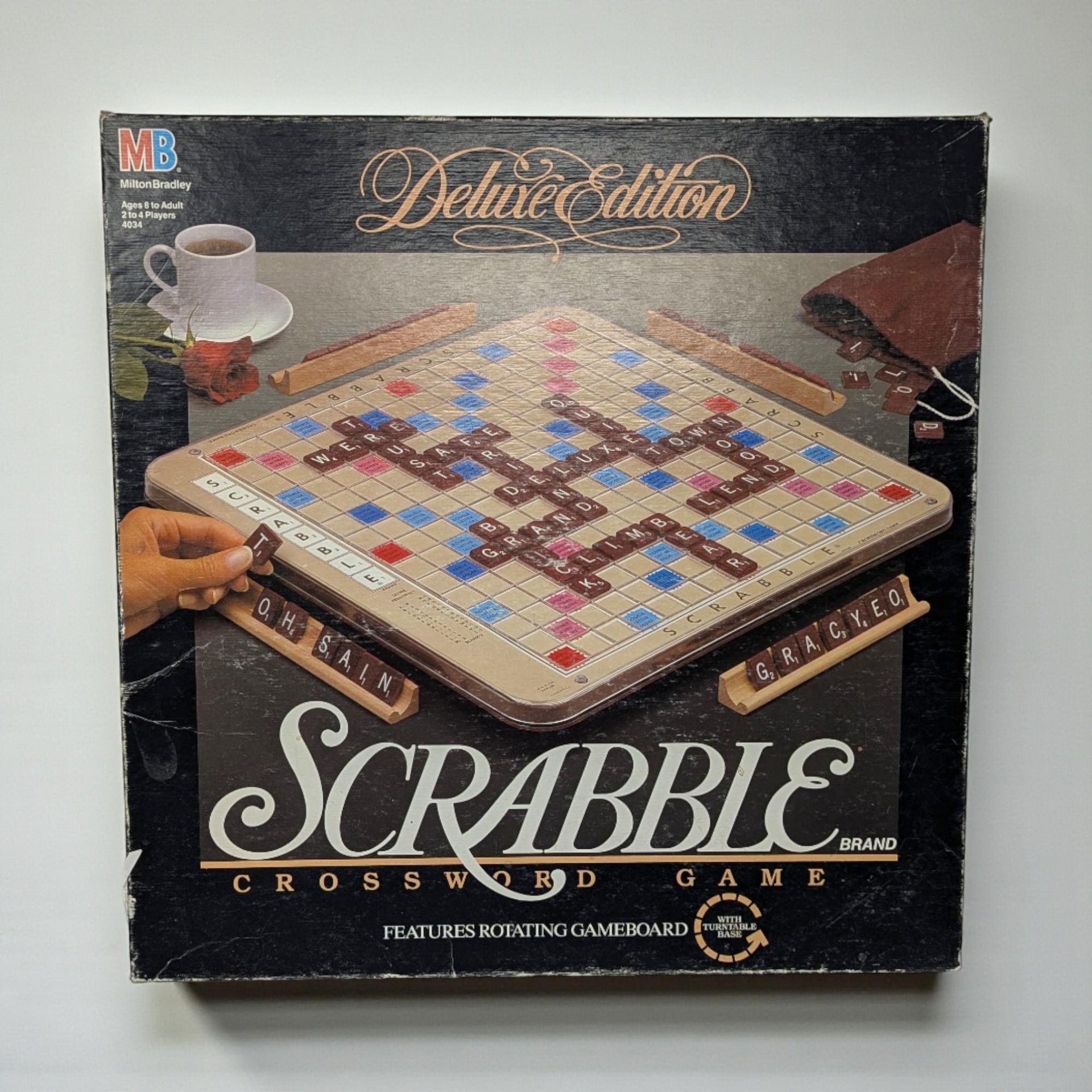 Vintage 1989 Scrabble Deluxe Edition Game: Milton Bradley
