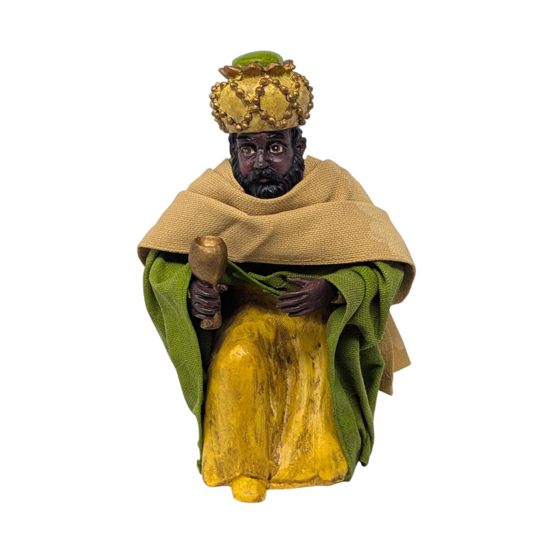 Vintage 2002 Fabric Mache Nativity Set: Target 8 Piece Holiday Decor