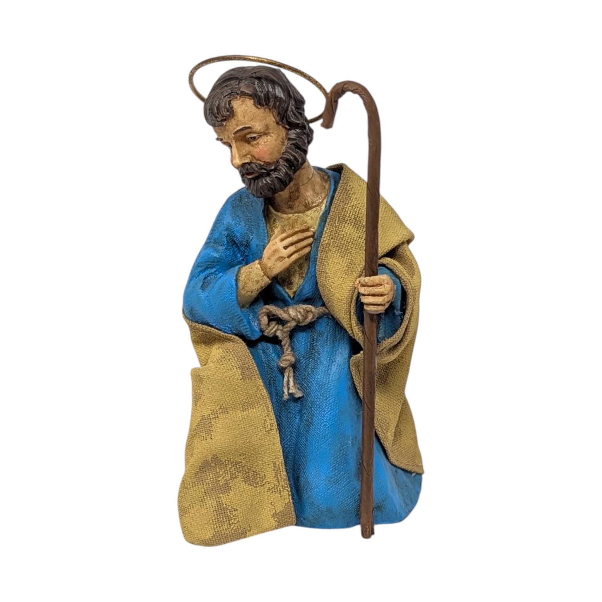 Vintage 2002 Fabric Mache Nativity Set: Target 8 Piece Holiday Decor