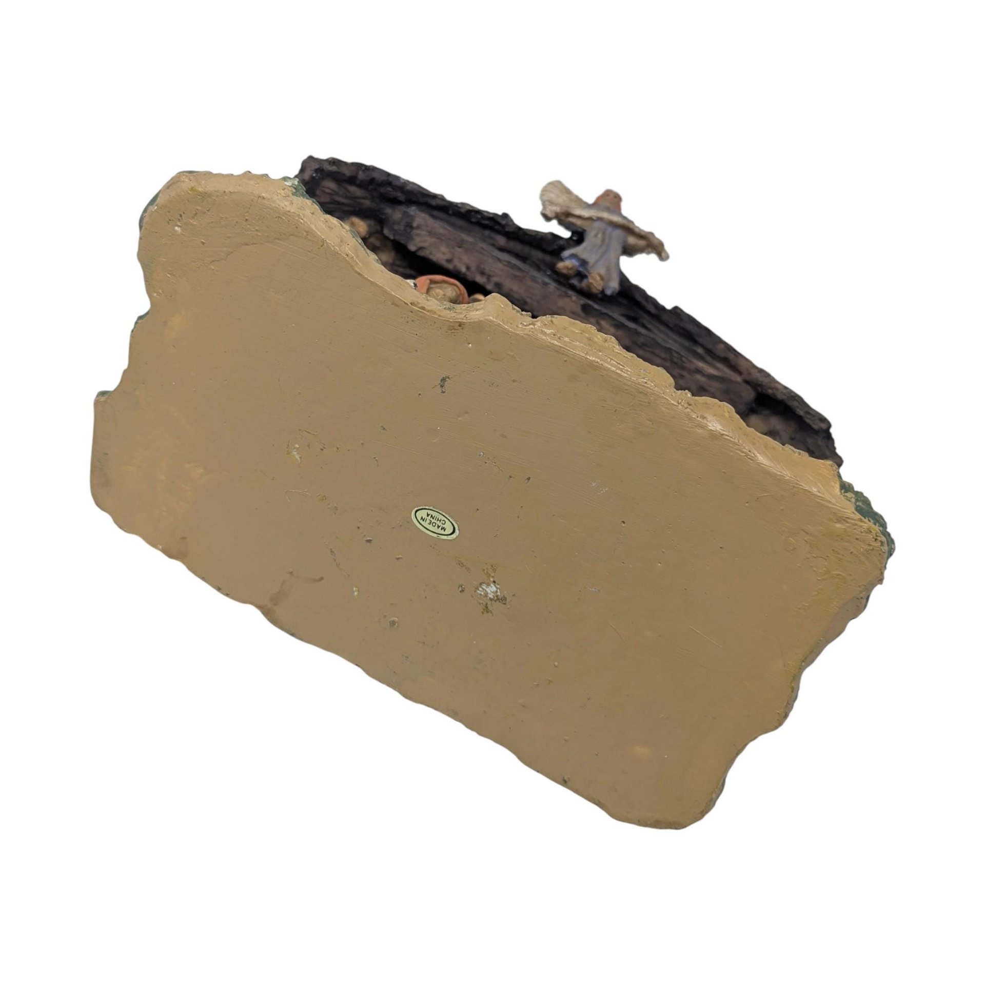 Vintage Resin Light Up Nativity Scene: One Piece Creche Religious Holiday Decor