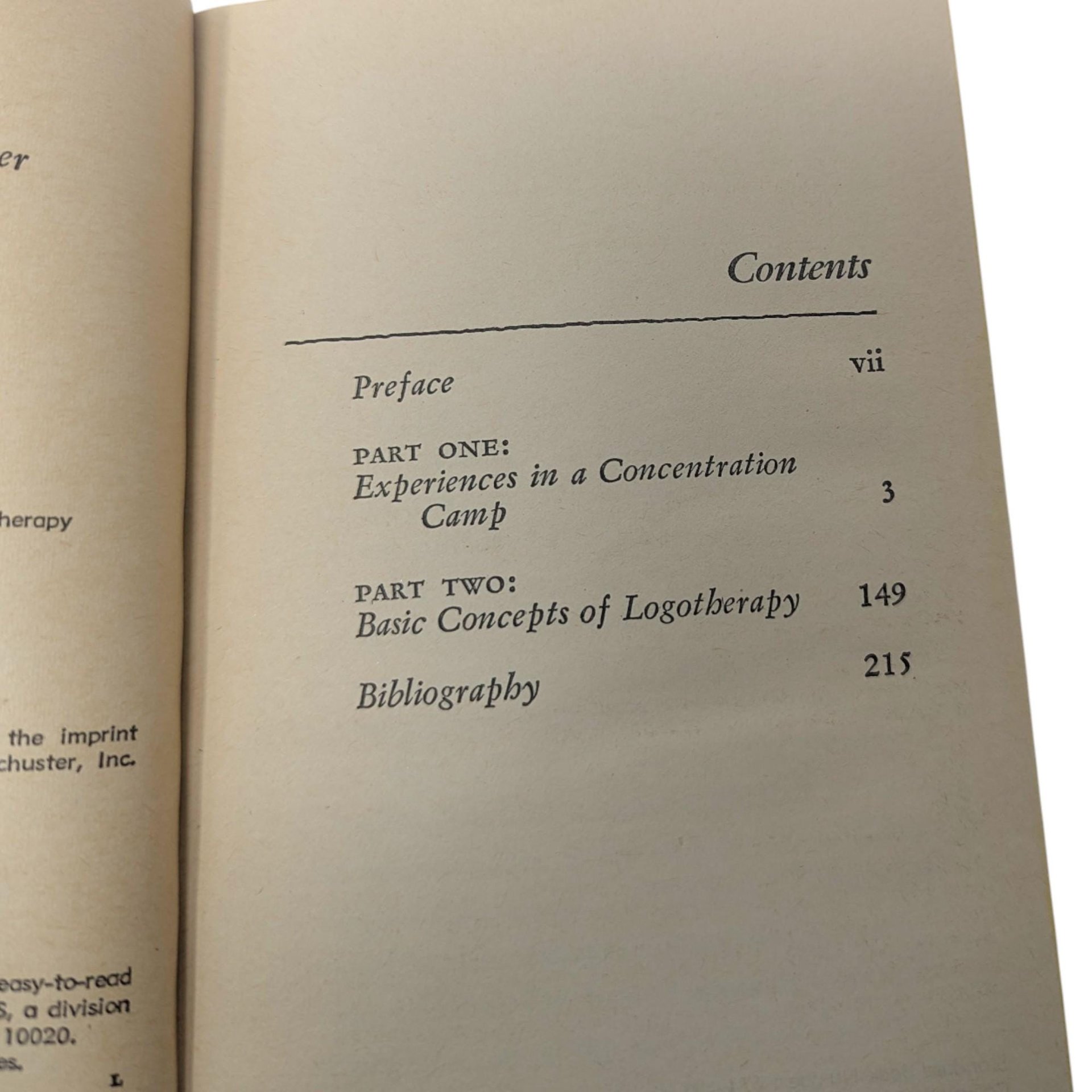 Vintage 1971 Man’s Search for Meaning: Viktor E. Frankl Paperback Book
