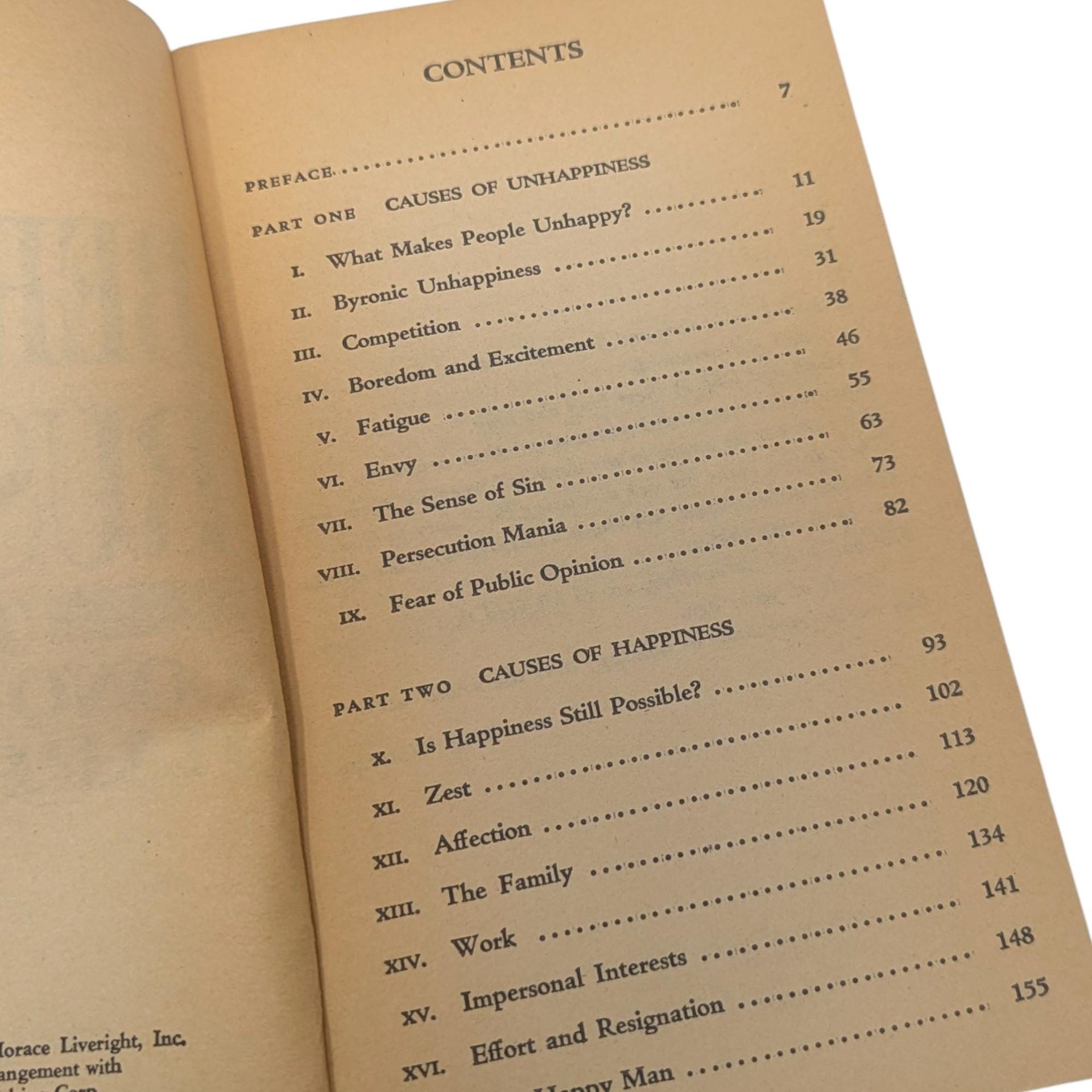 Vintage The Conquest of Happiness: Bertrand Russell Paperback Book