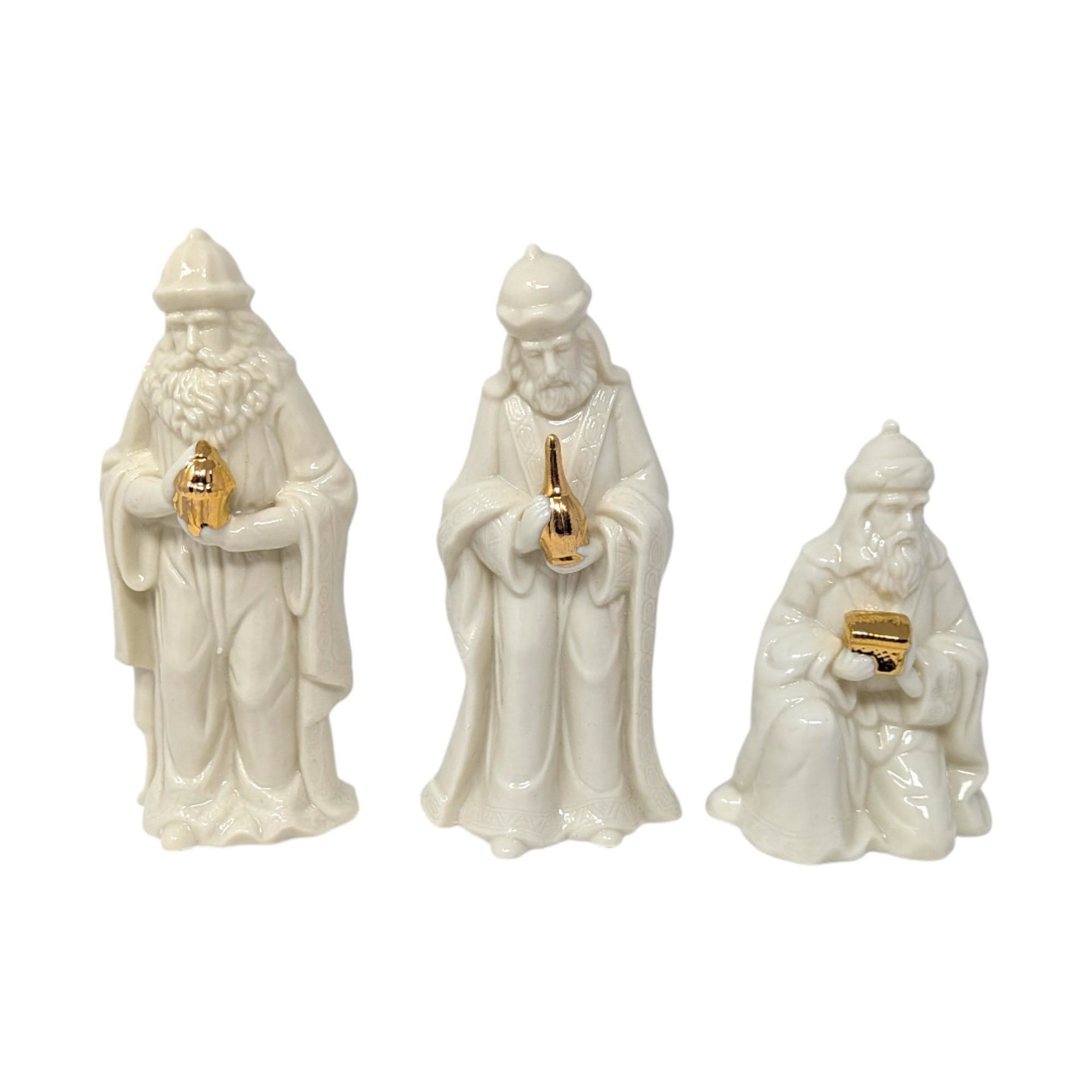 Vintage Porcelain Nativity Set: 8 Piece Christmas Scene