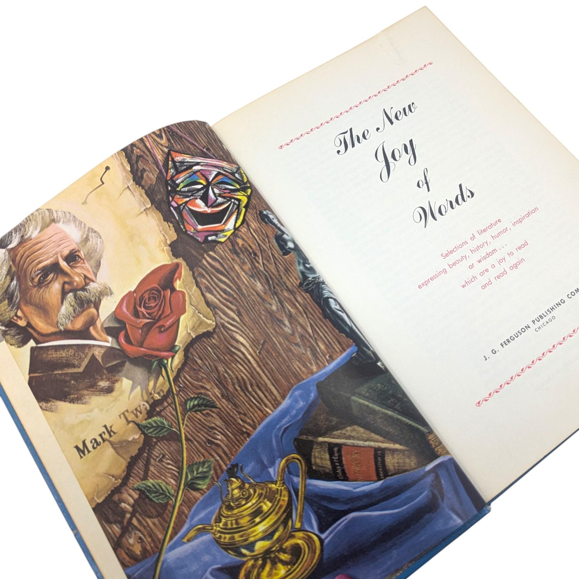 Vintage 1961 The New Joy of Words Hardcover Book: J.G. Ferguson Publishing Mid-Century