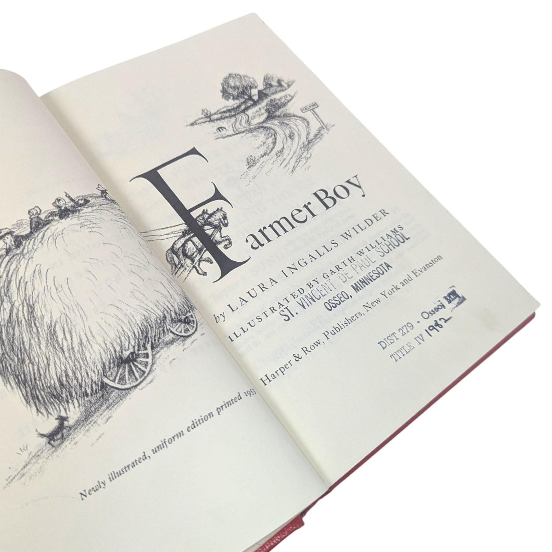 Vintage 1953-1971 Little House on the Prairie Hardcover Book Choice: Laura Ingalls Wilder Library Editions