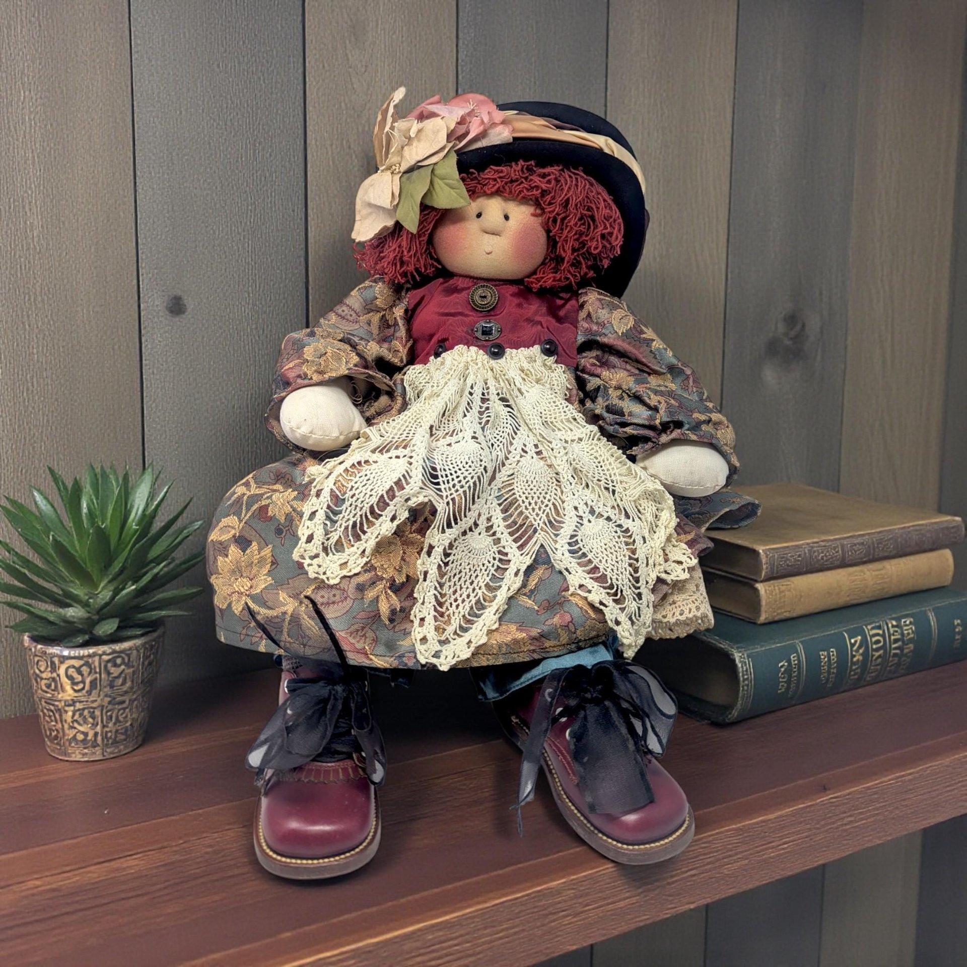 Vintage 1991 Little Souls Gretchen Wilson Mary Anne Doll: Handmade Signed Figurine