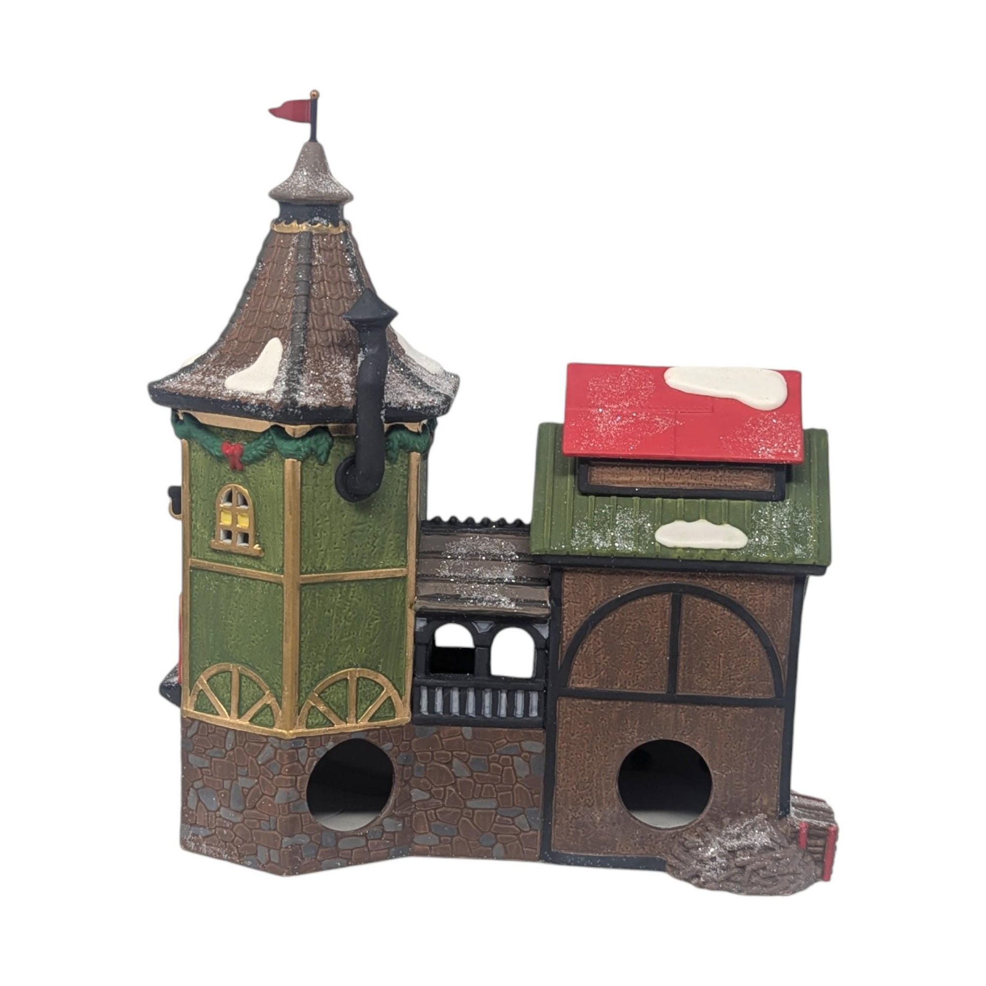 Vintage 1995 Elfin Forge & Assembly Shop: Dept 56 North Pole Village Lighted House