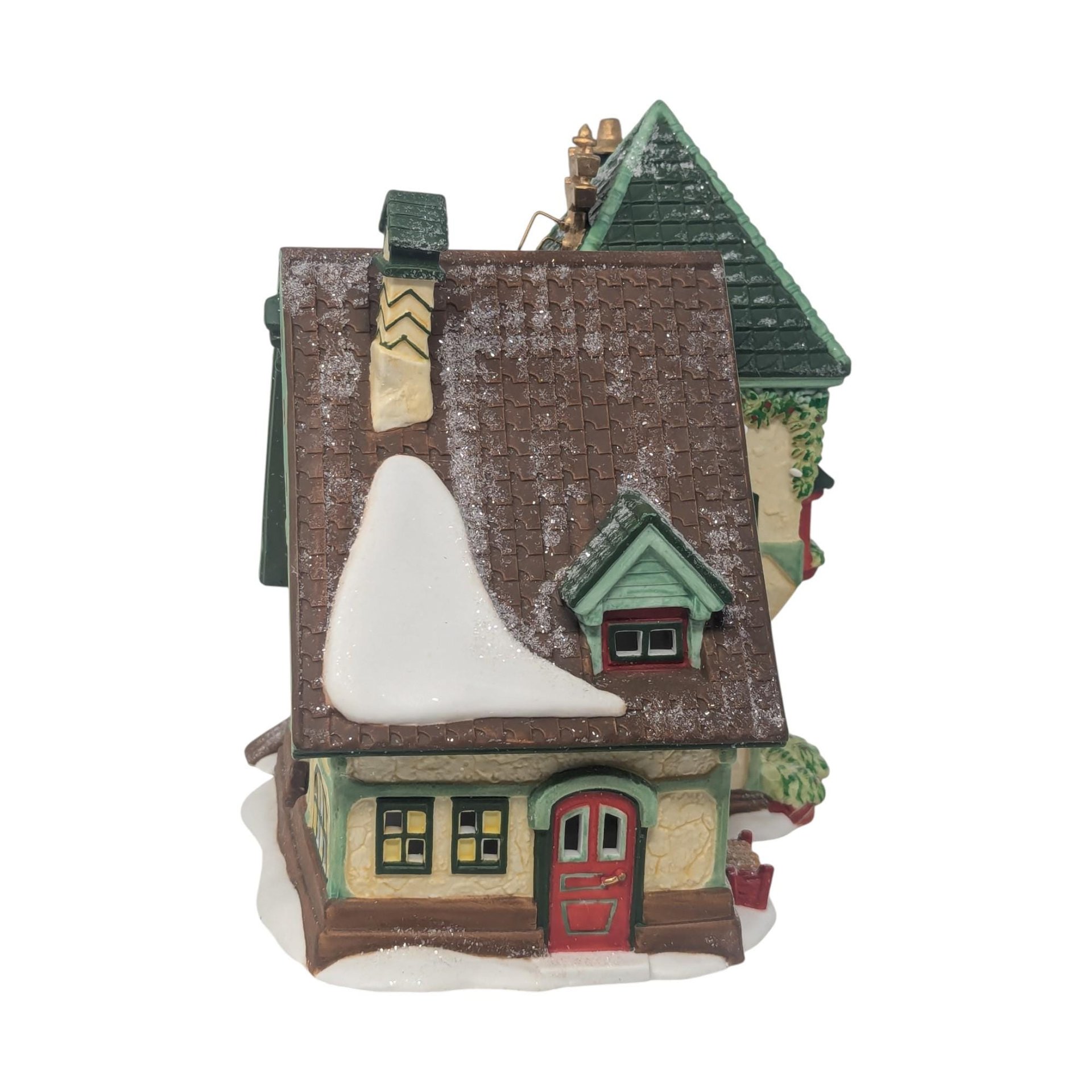 Vintage 1997 The Glacier Gazette Building: Dept 56 North Pole Village House