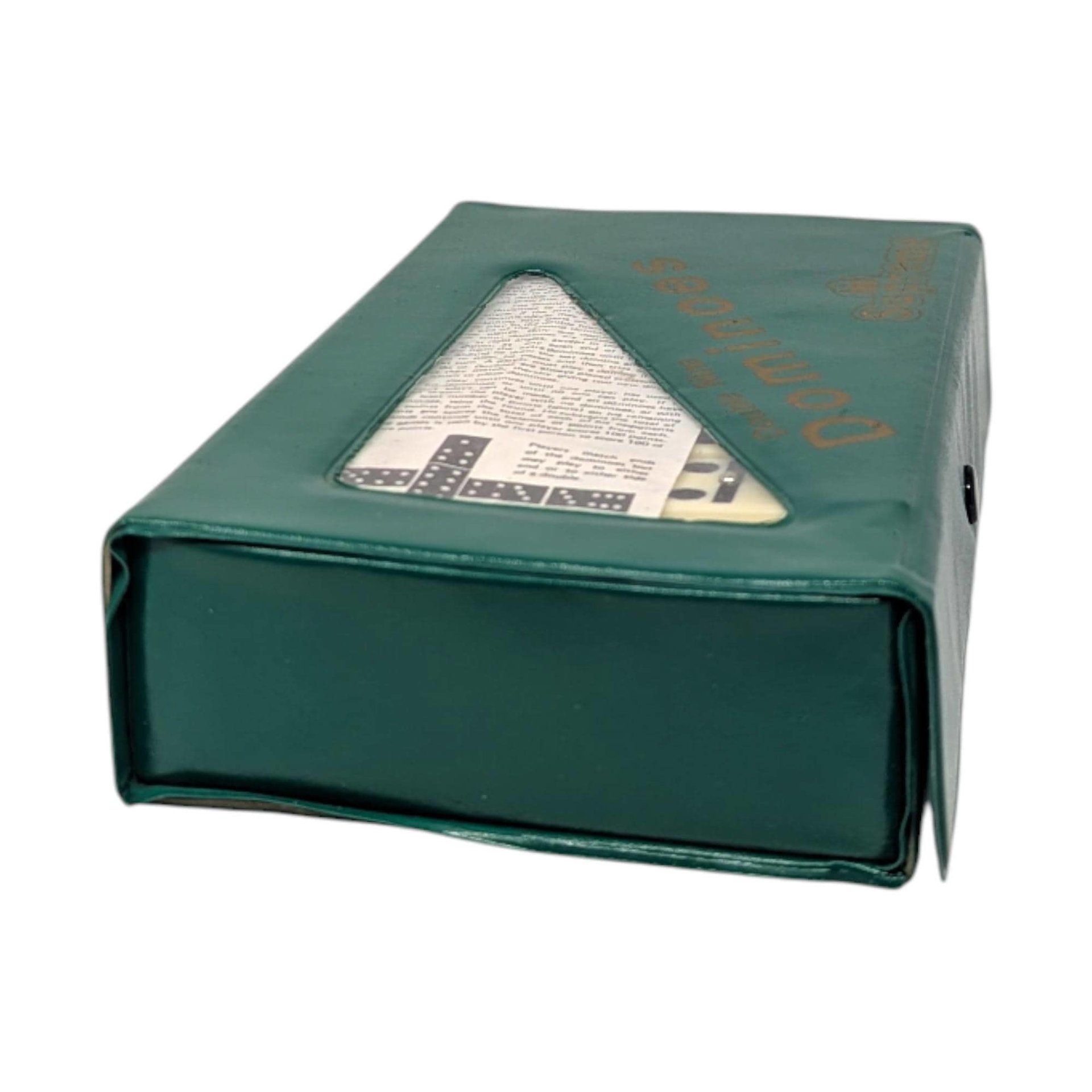 Vintage Supreme Double Nine Dominoes Set: Complete 55 Tile Game Green Vinyl Case
