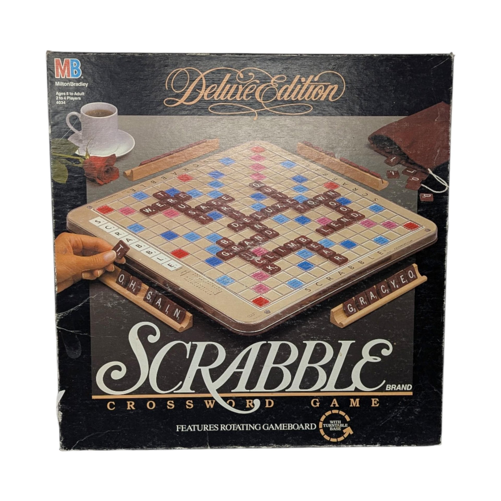 Vintage 1989 Scrabble Deluxe Edition Game: Milton Bradley