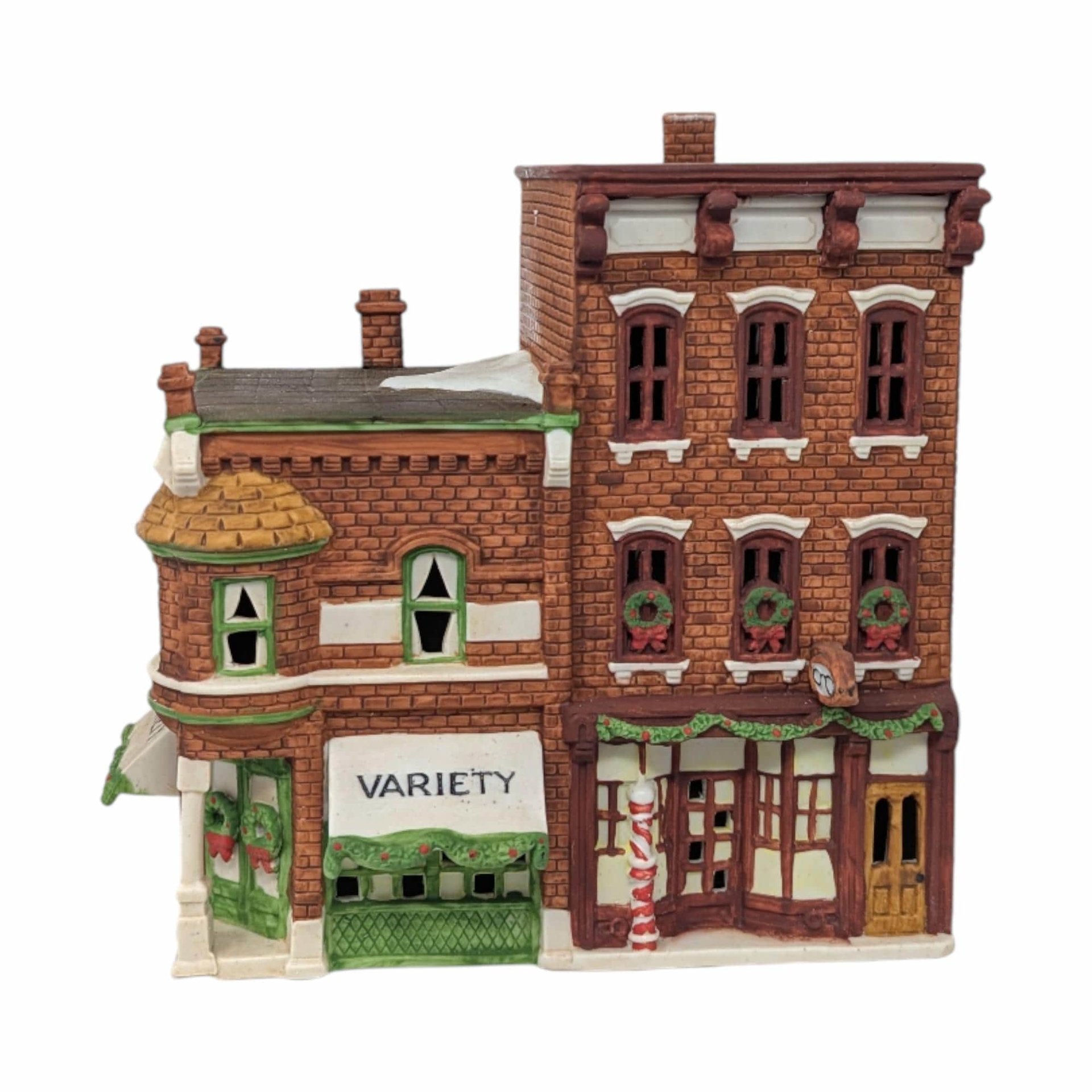 Vintage 1988 Variety Store and Barber Shop: Dept 56 Christmas in the City