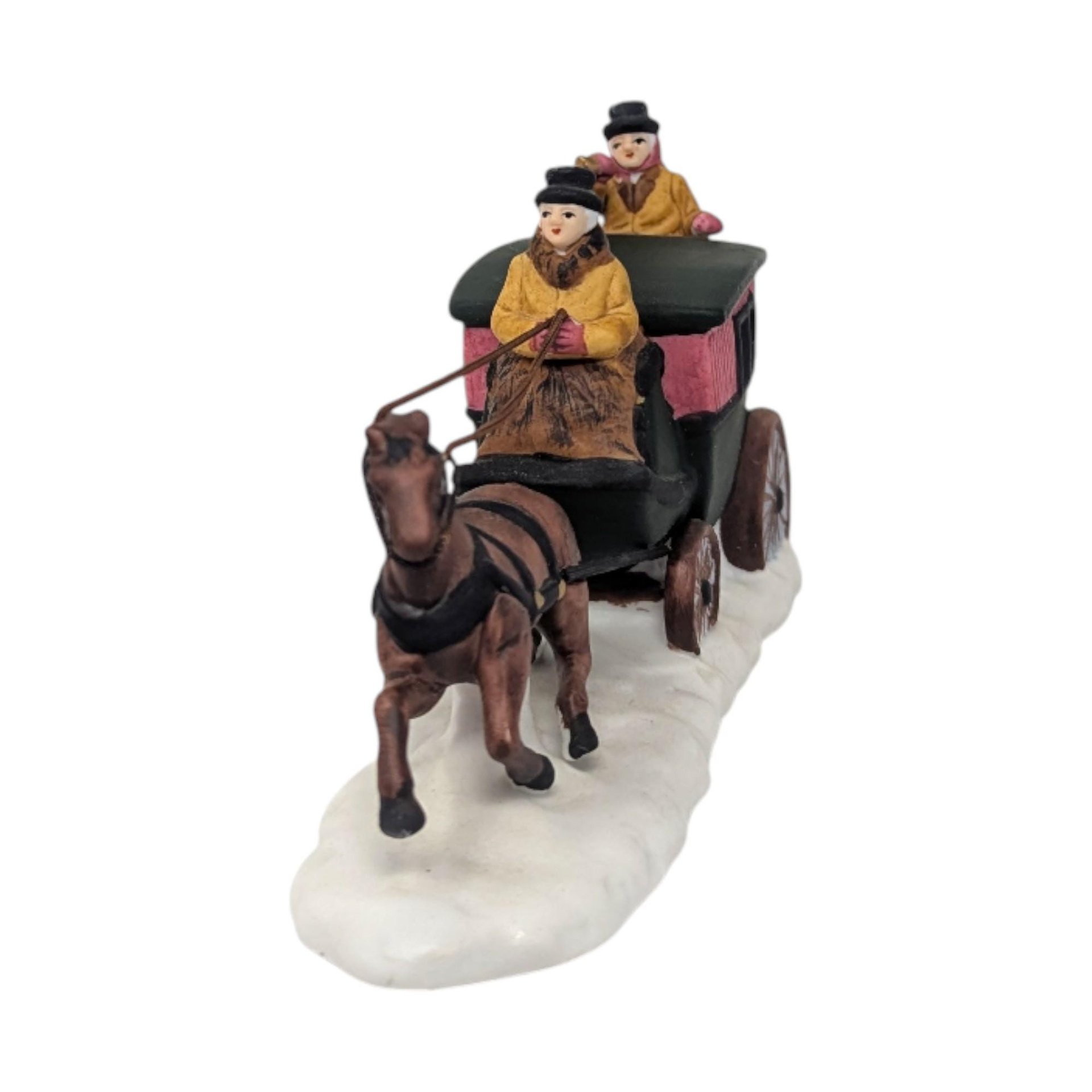 Vintage Dept 56 Dover Coach: Heritage Village Porcelain Accessory