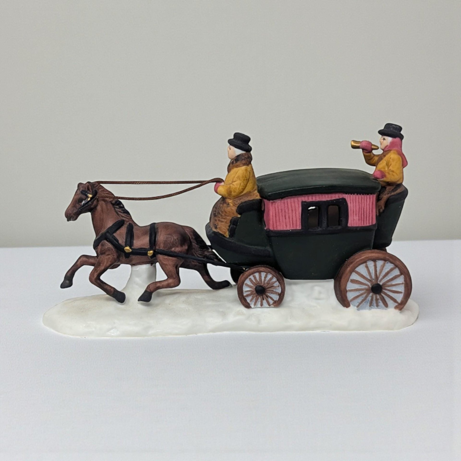 Vintage Dept 56 Dover Coach: Heritage Village Porcelain Accessory