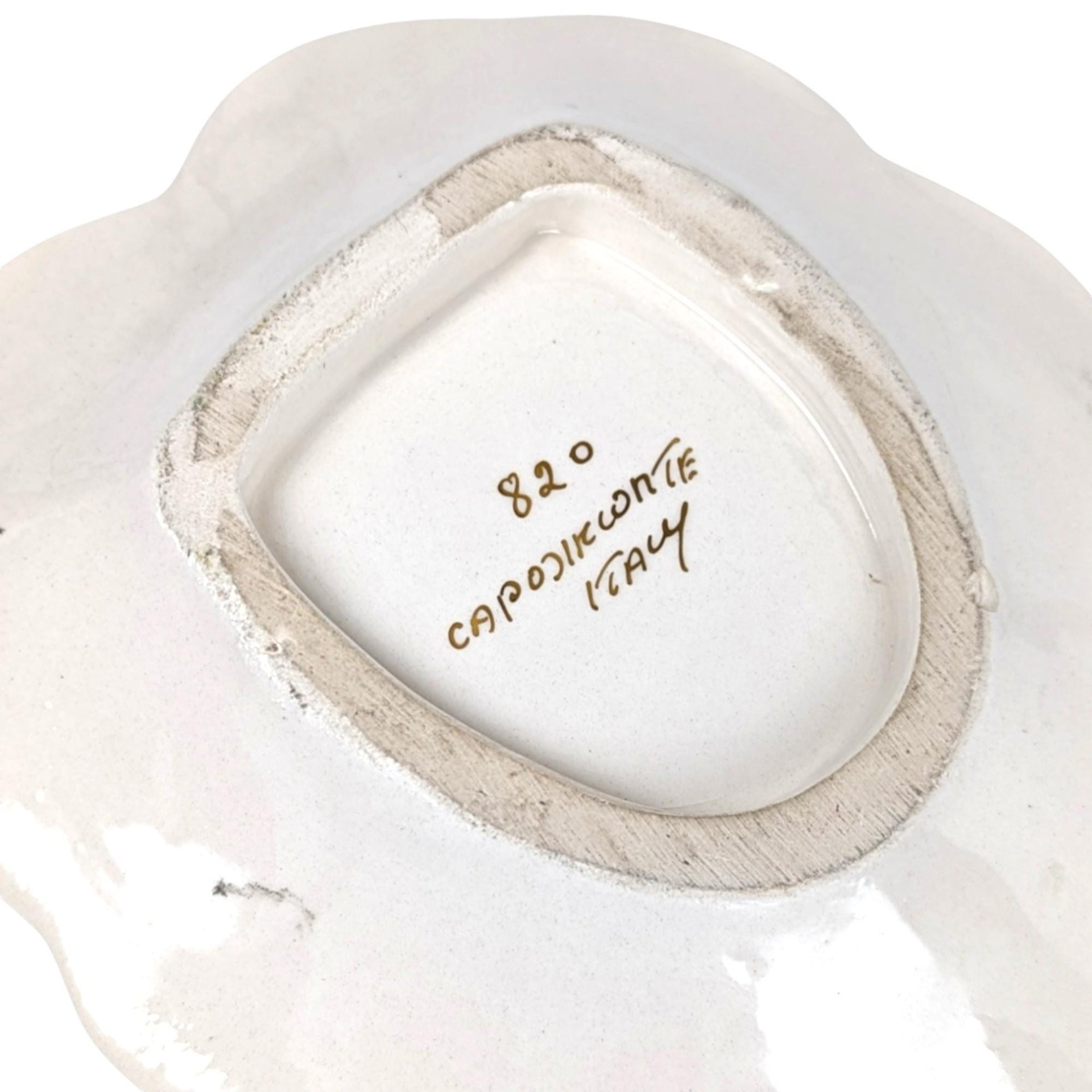 Vintage Embossed Italian Capodimonte Trinket Dish