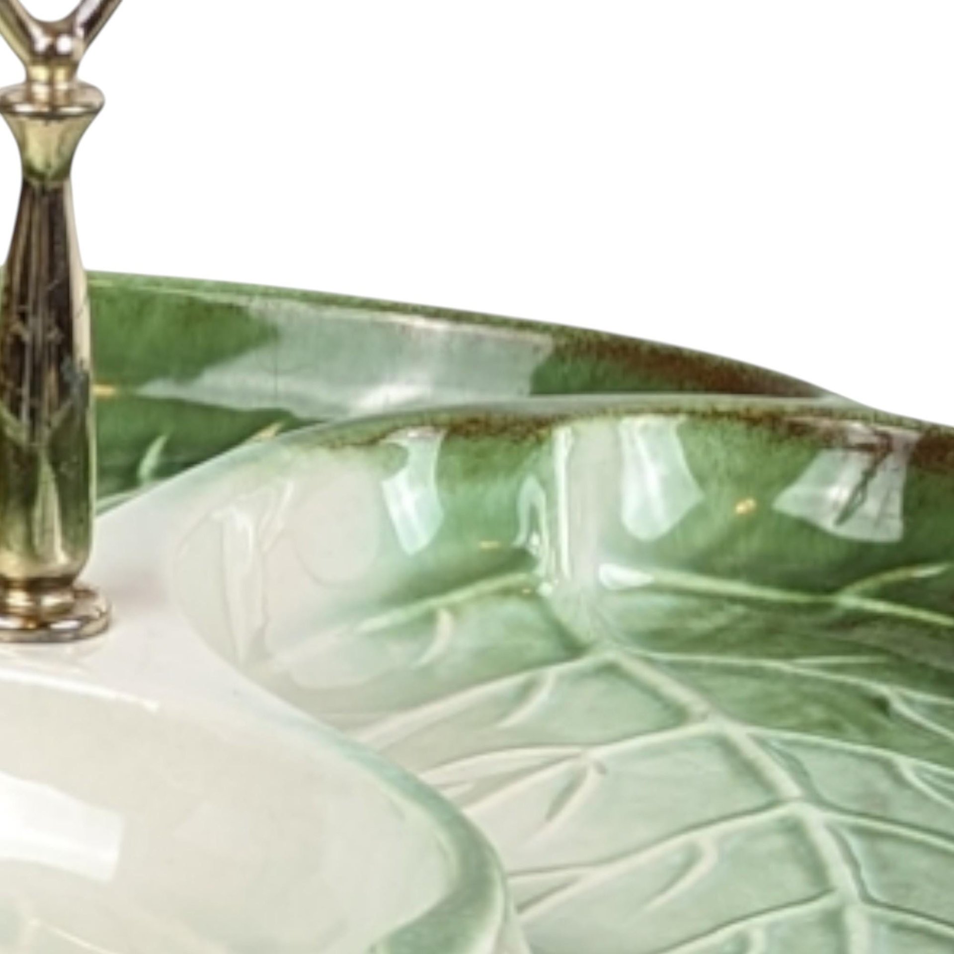 Vintage Royal Haeger 3 Part Leaf Serving Tray