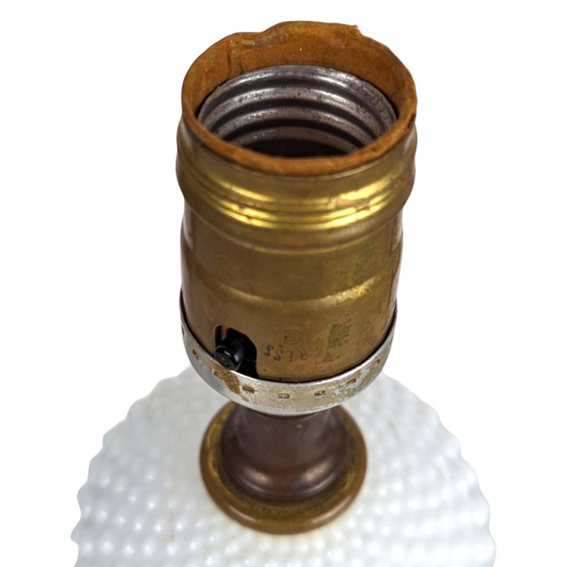 Vintage Milk Glass Hobnail Lamp