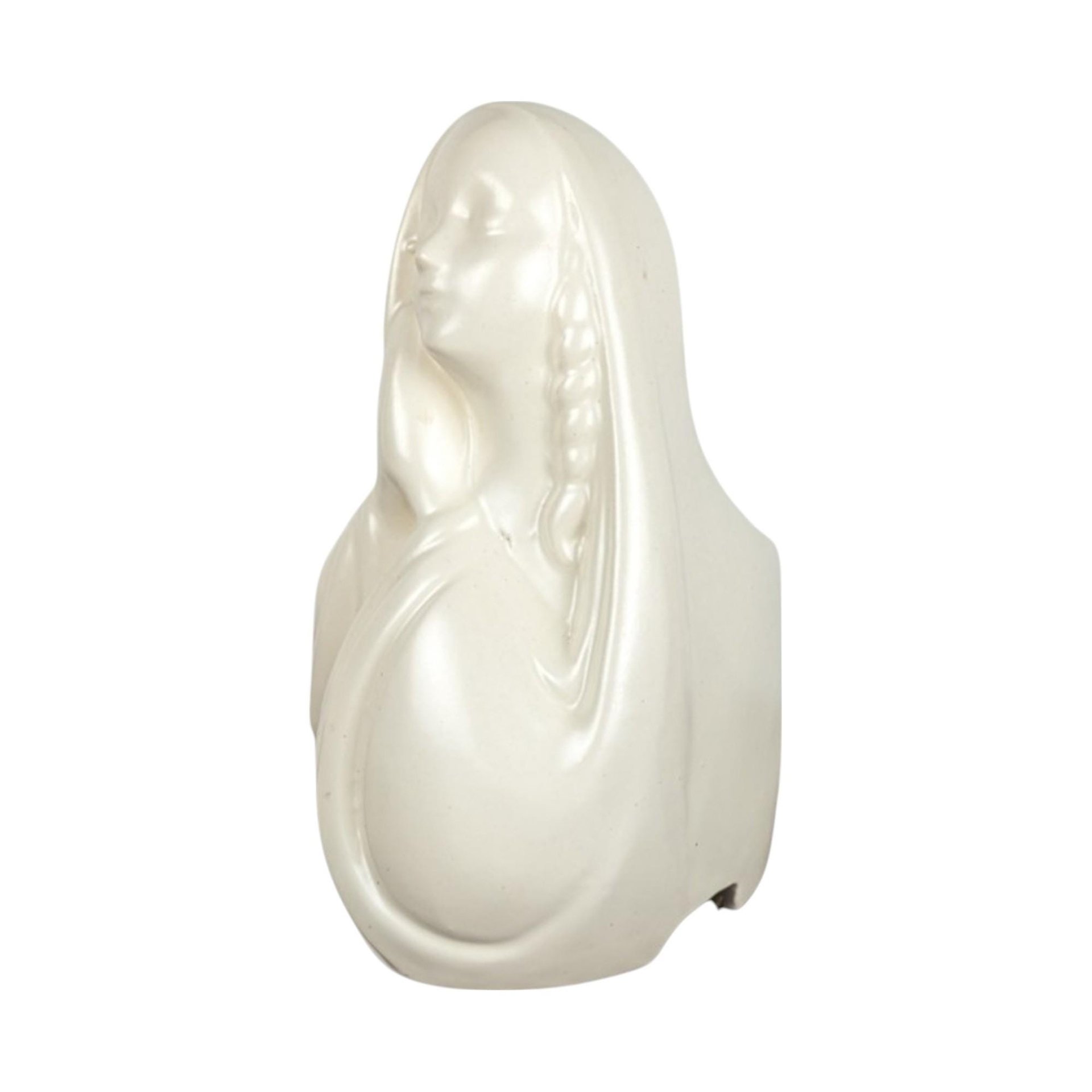 Vintage Pottery Madonna Music Box Planter