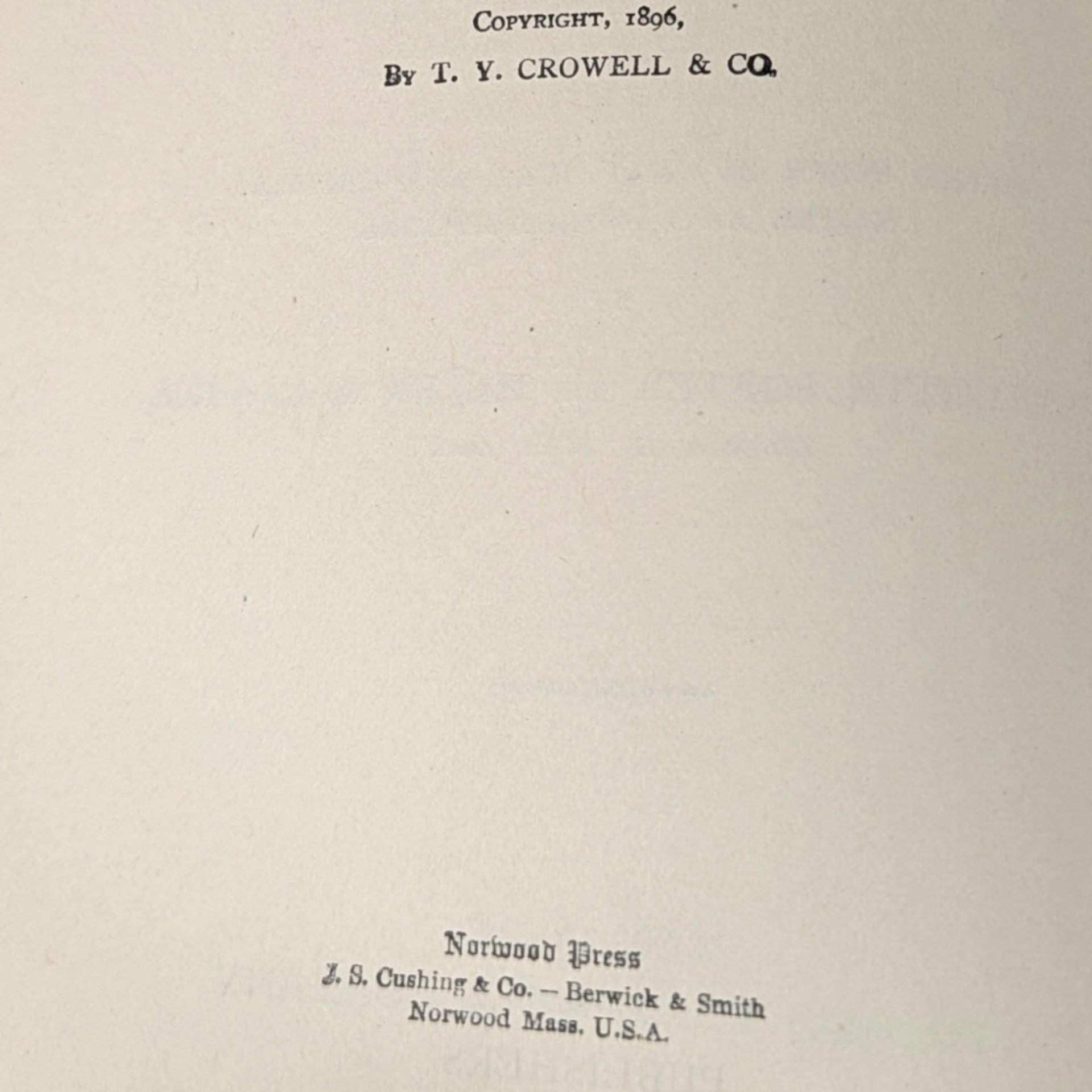 1896 Robert Browning's Poems, Thomas Y Crowell