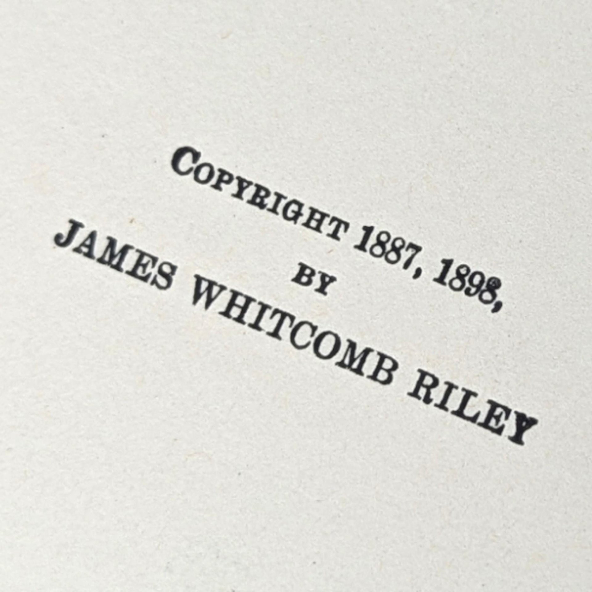 1898 Afterwhiles by James Whitcomb Riley