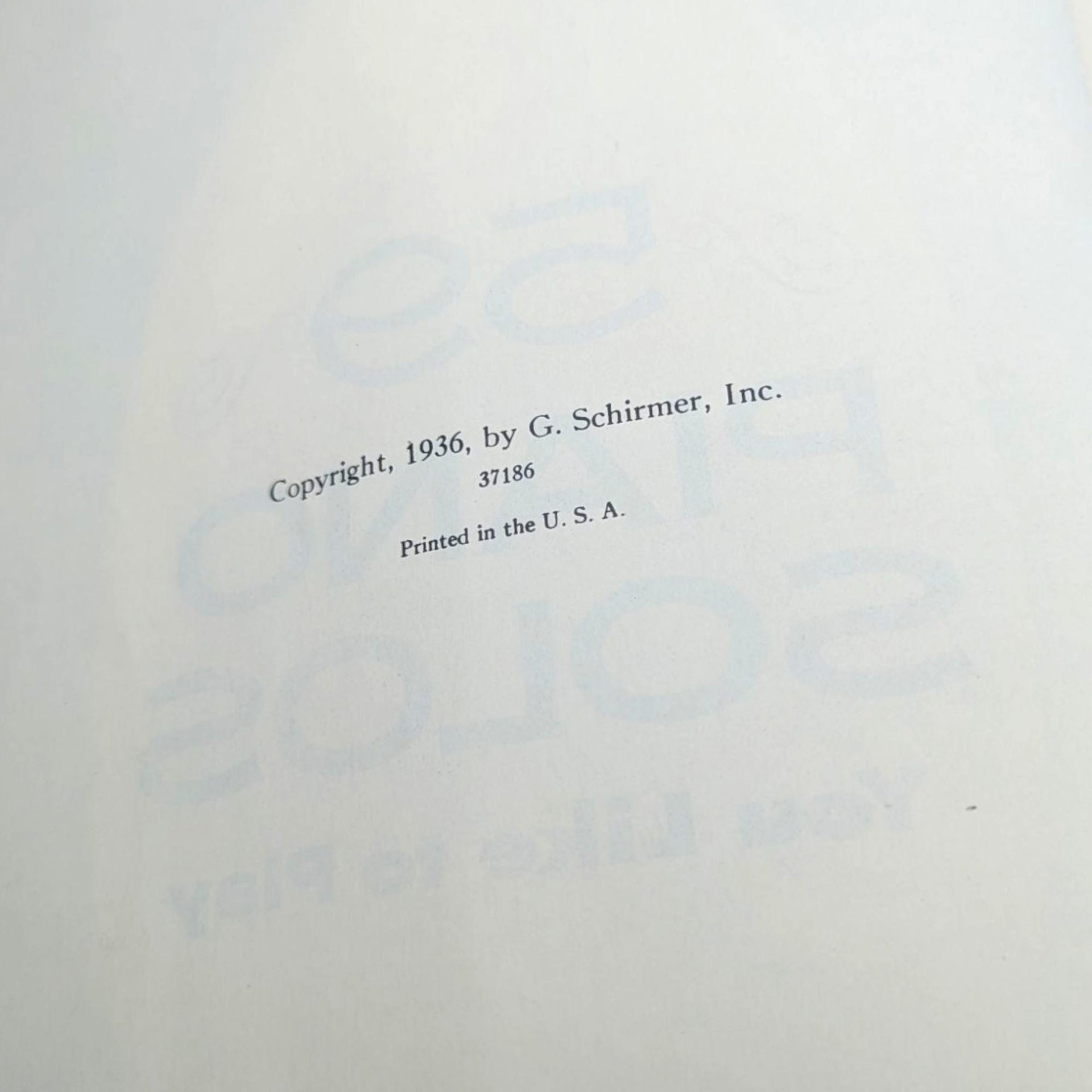 1936 G. Schirmer 59 Piano Solos You Like to Play