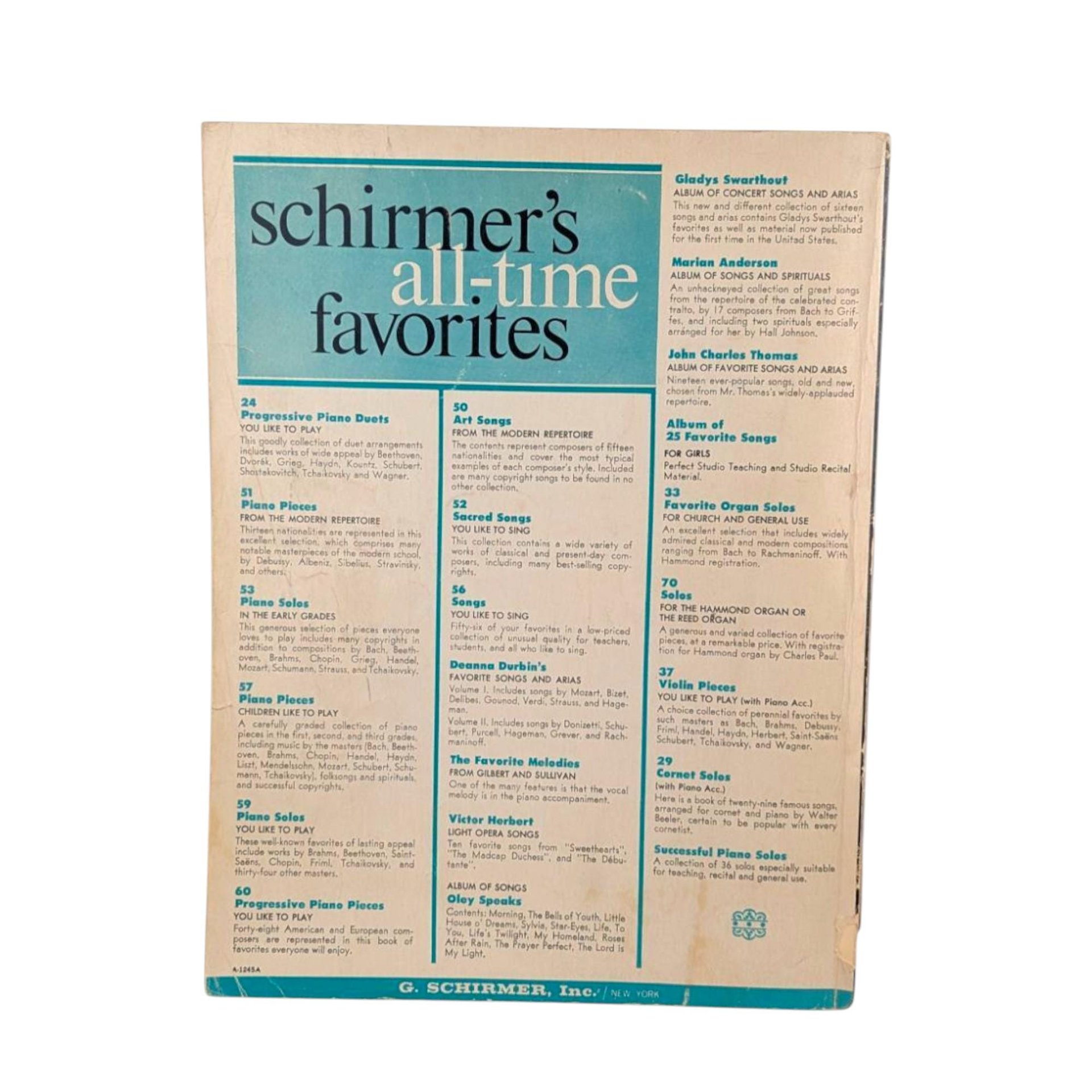 1936 G. Schirmer 59 Piano Solos You Like to Play