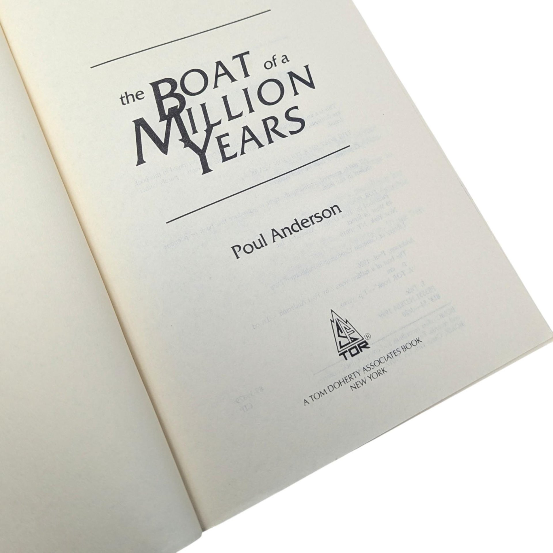 Vintage 1989 The Boat of a Million Years Paperback: Poul Anderson