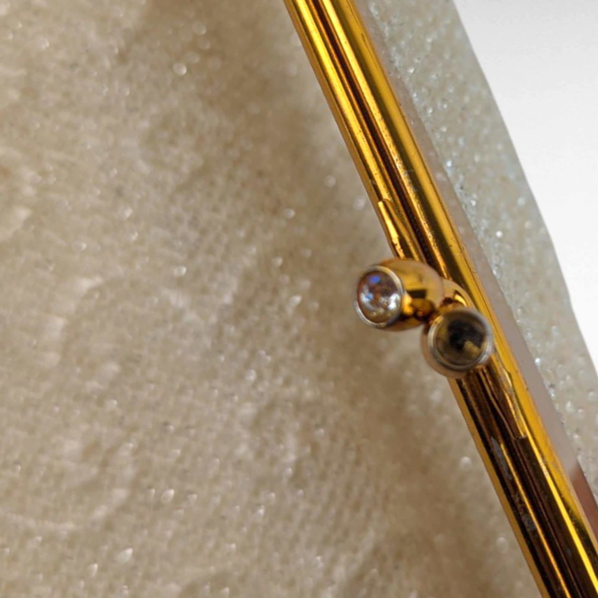 Vintage Cream and Gold Beaded Handbag