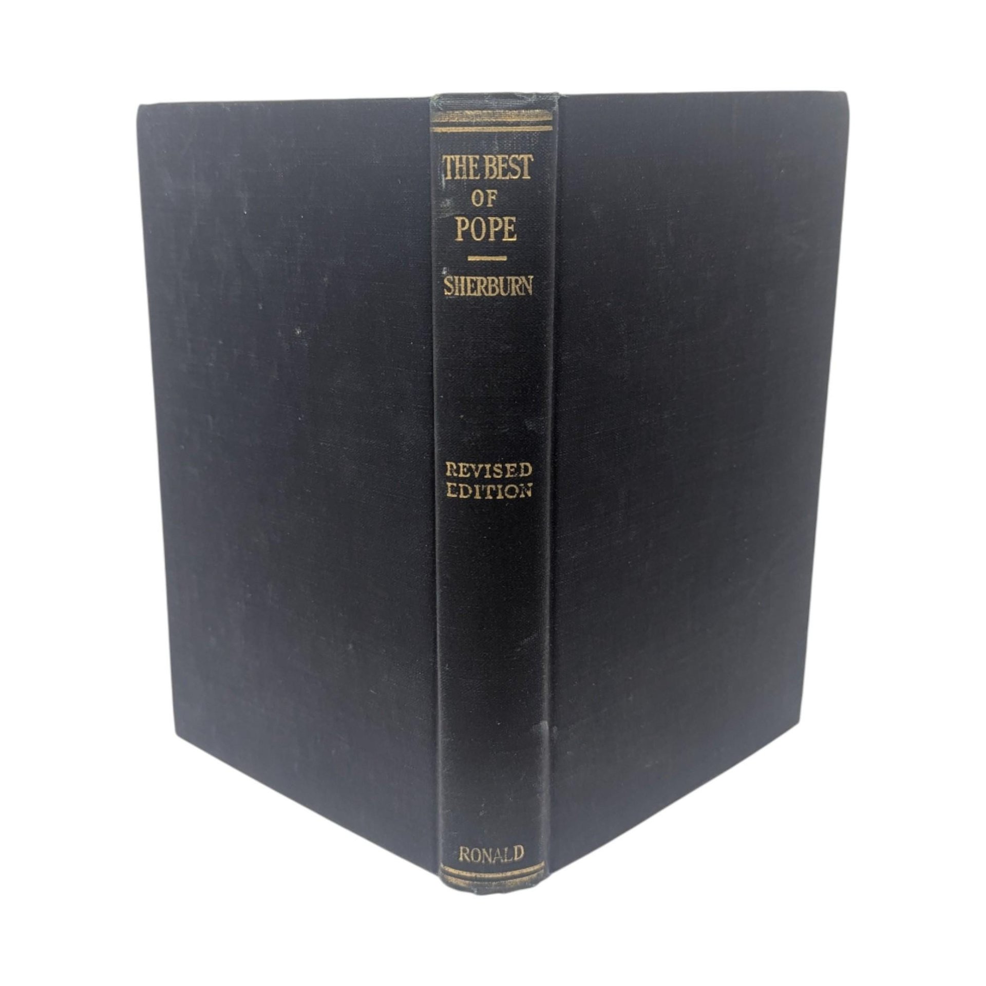 Vintage 1946 The Best of Pope Hardcover Book: George Sherburn Ronald Press