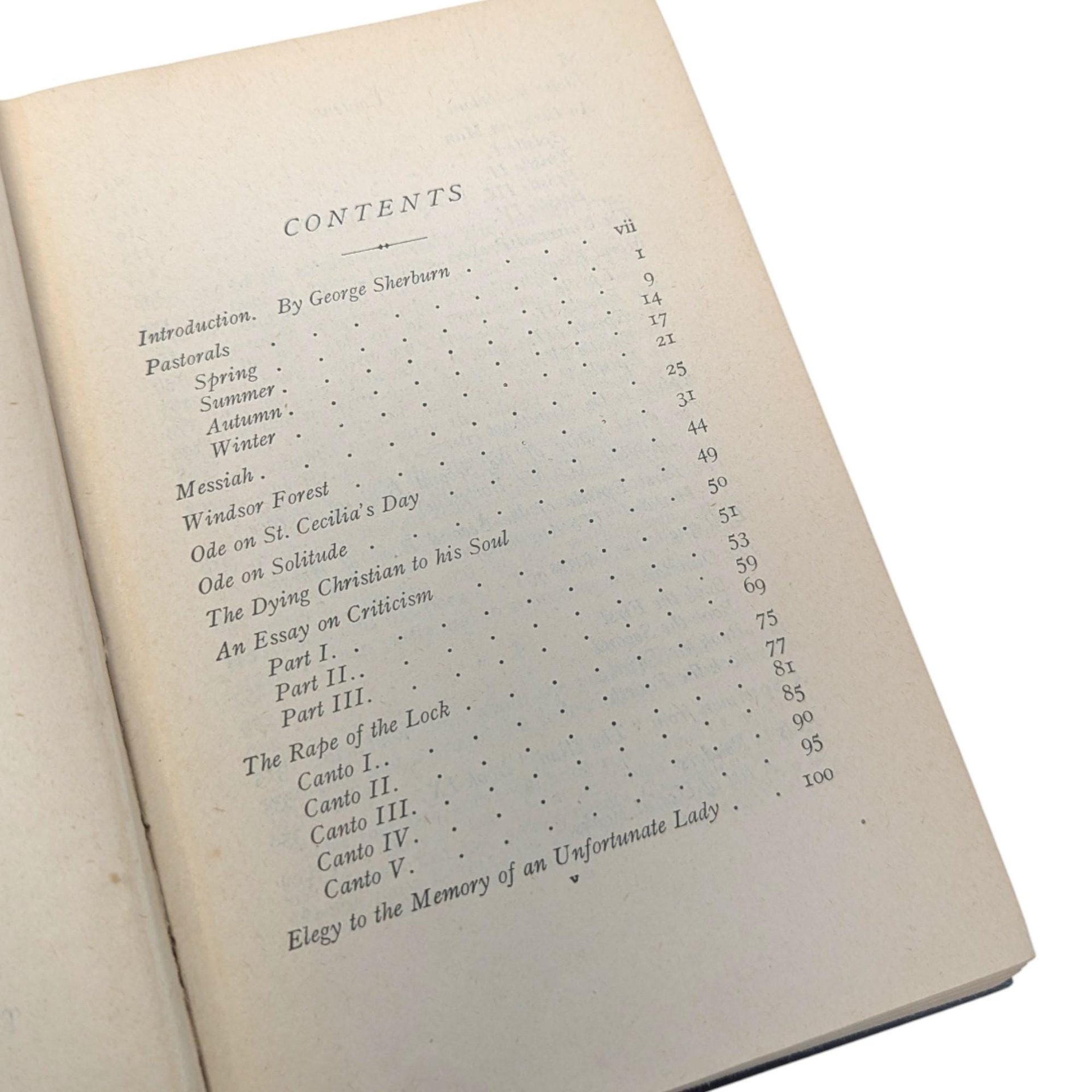 Vintage 1946 The Best of Pope Hardcover Book: George Sherburn Ronald Press