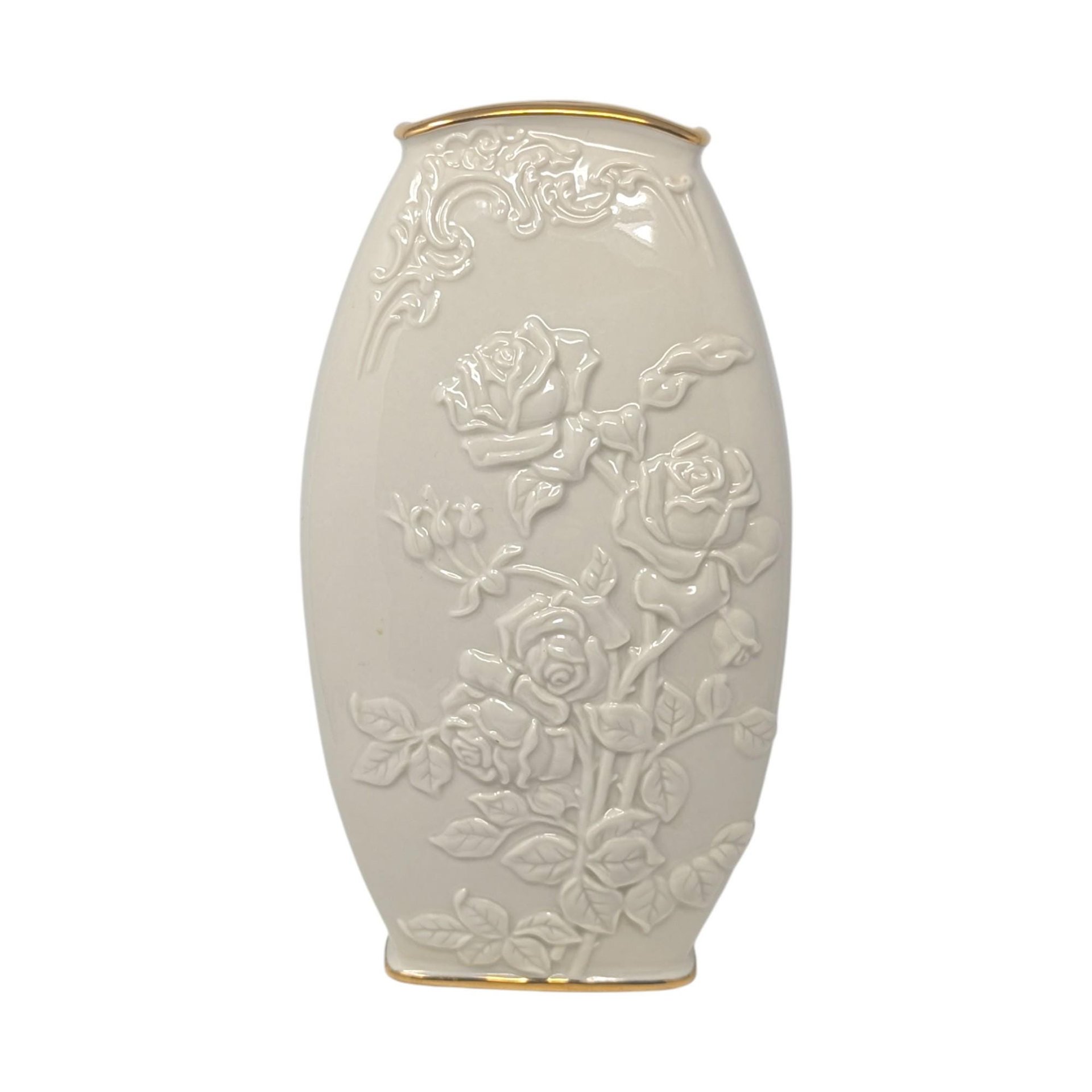 1989 'Mother's Day Roses' by Lenox Ivory Porcelain Vase