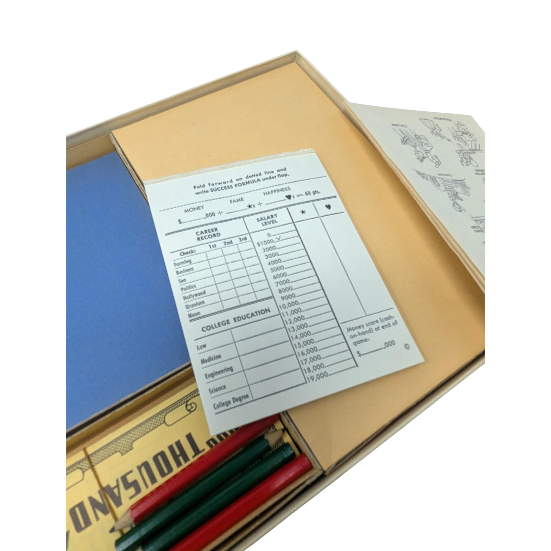 Vintage 1956 The Game of Careers Board Game: Parker Brothers Mid-Century Edition